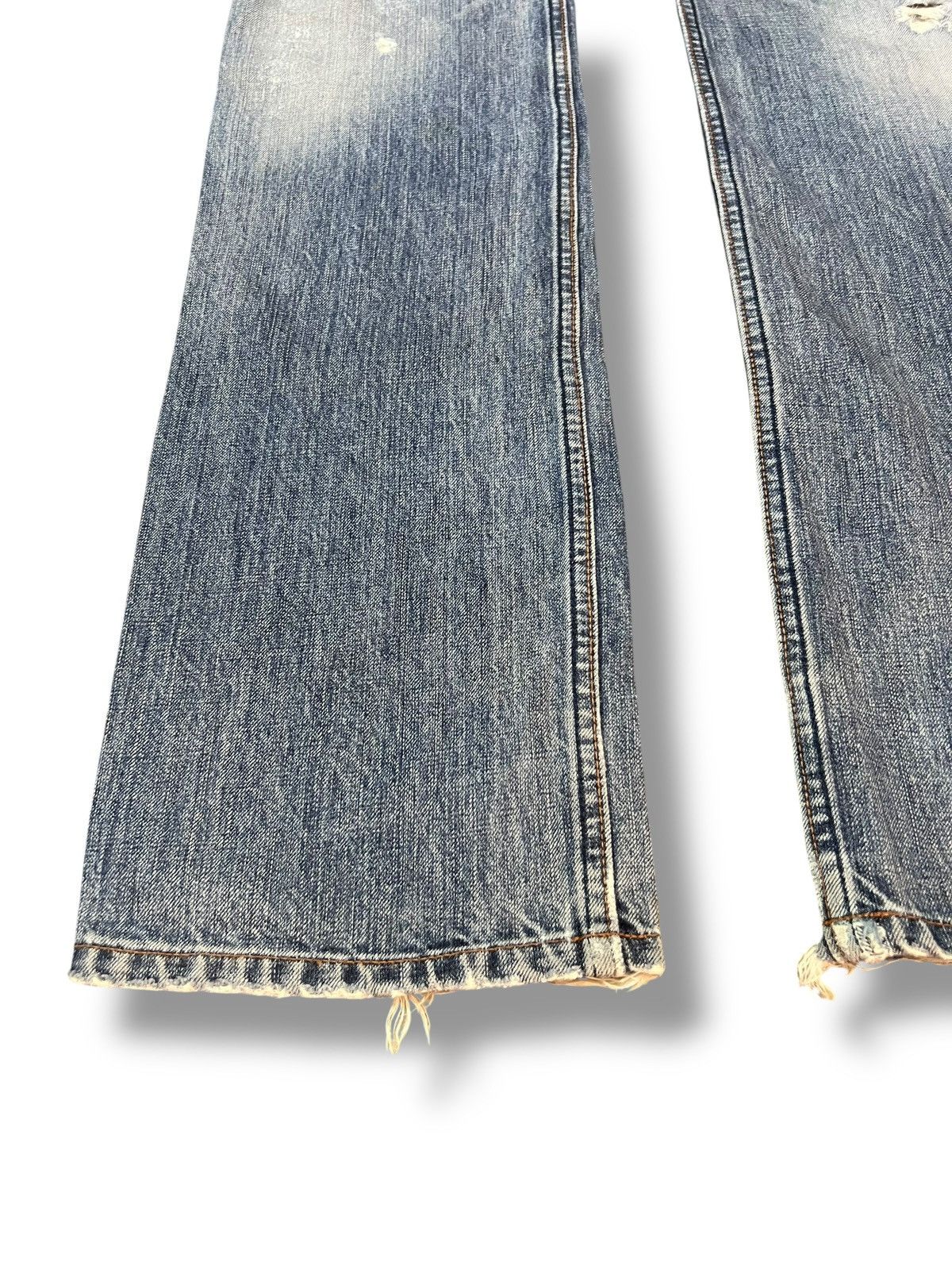 Japanese Brand Vintage Axal Slim Straight, Faded Wash, Distressed Jeans Size US 32 / EU 48 - 5 Thumbnail