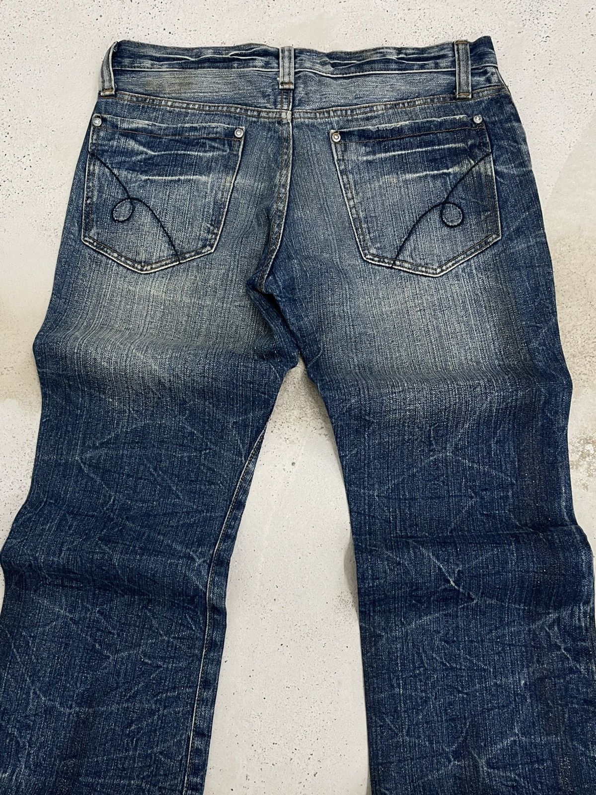 Tornado Mart Vintage Japan Designer 90’s NylausBs Distressed Flared Denim Size US 32 / EU 48 - 10 Thumbnail