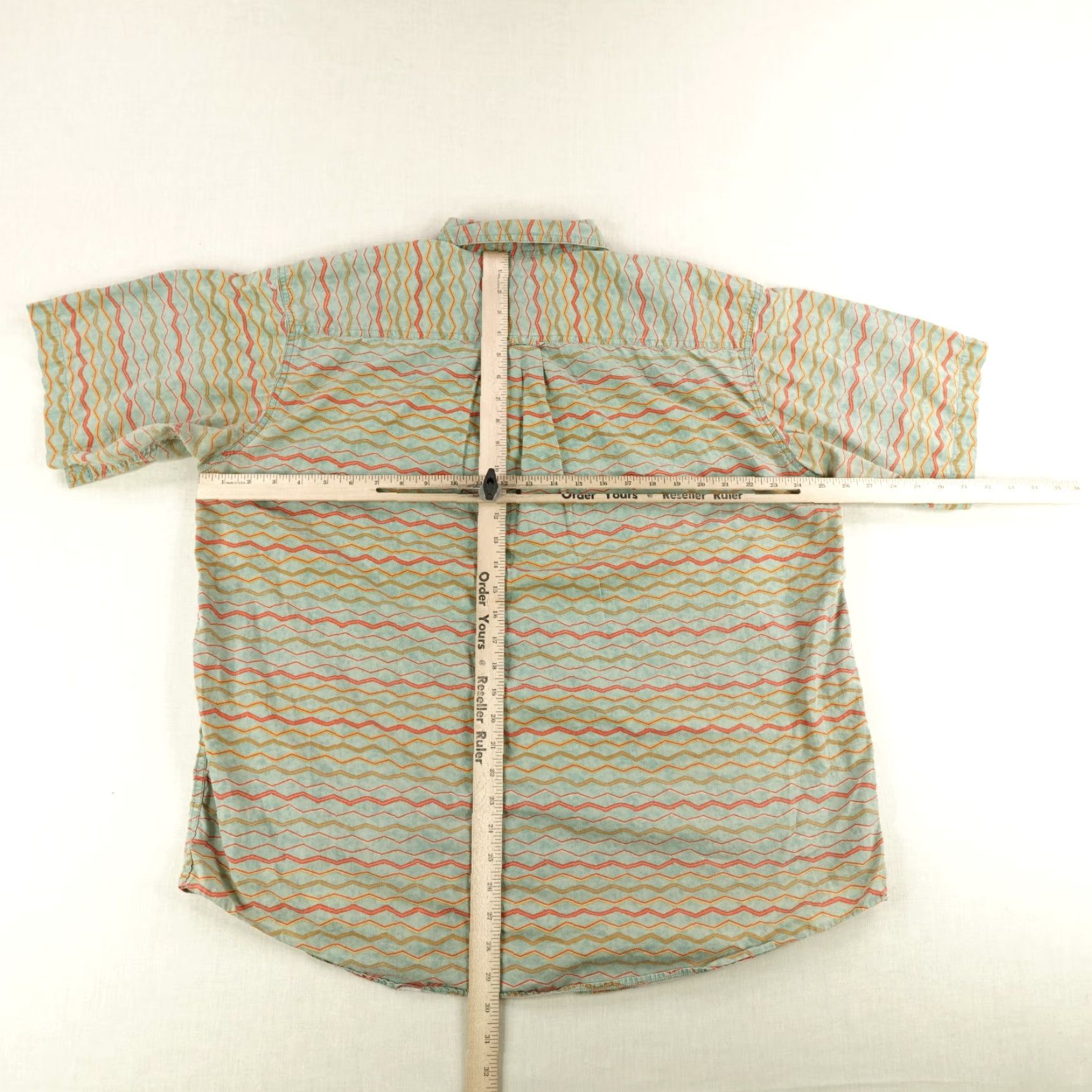 Orvis VINTAGE Orvis Shirt Men L Green Red Geometric Button Up Fishing Camping Work Size US L / EU 52-54 / 3 - 5 Thumbnail