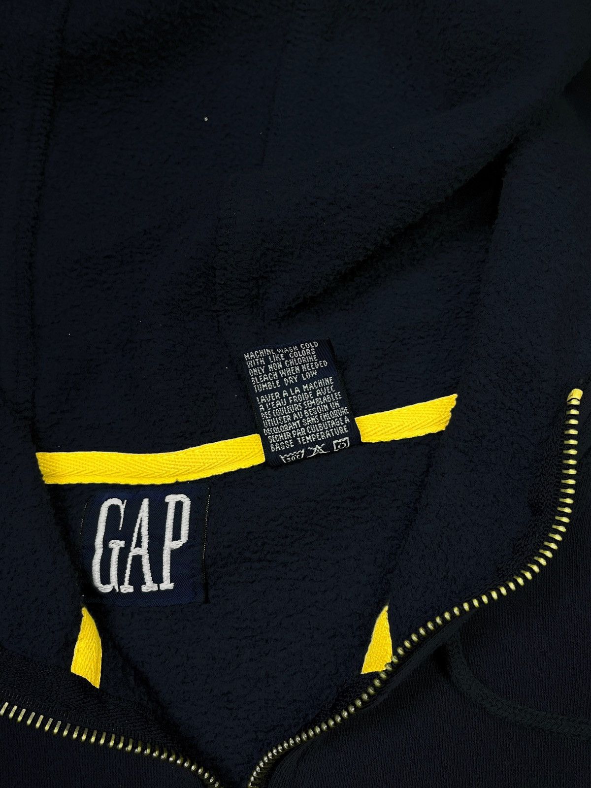 Gap 90s GAP W73 Vintage Half Zipper Hoodie Size US XL / EU 56 / 4 - 7 Thumbnail
