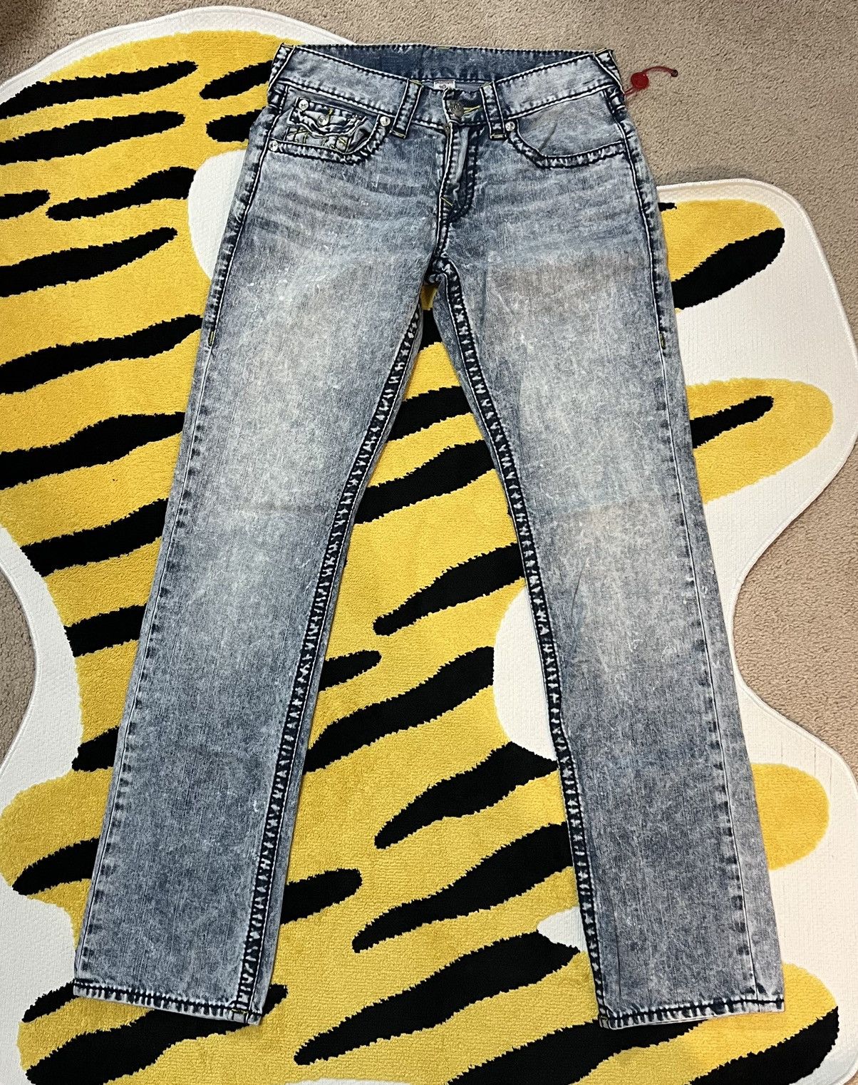 True Religion True religion straight fit yellow stitch jeans Size US 29 - 2 Thumbnail