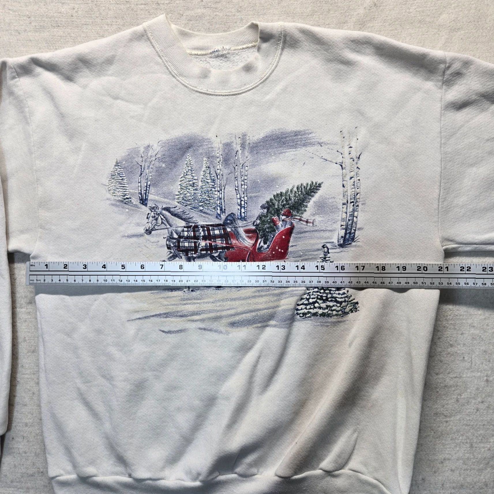 Vintage Gopher Sport Sweater Women XL White Holiday Animals Graphic Print Oversized All Seasons Full Zip Pullover Long Sleeve Collared Casual Holiday Women XL Size XL / US 12-14 / IT 48-50 - 4 Thumbnail