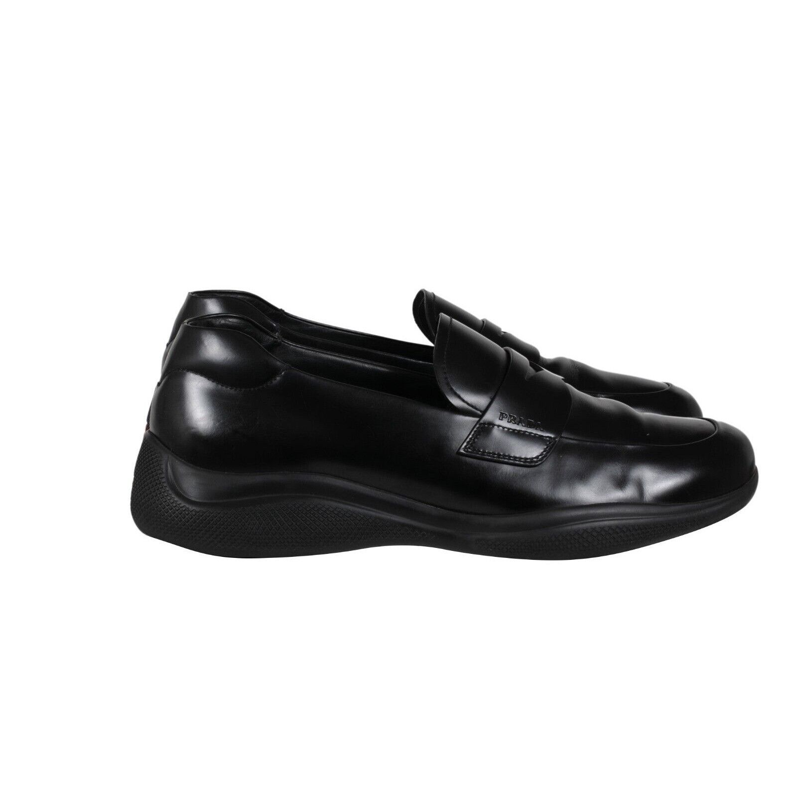 Prada Spazzolato Rois Penny Loafers Black - 02401 Size US 7.5 / EU 40-41 - 8 Thumbnail