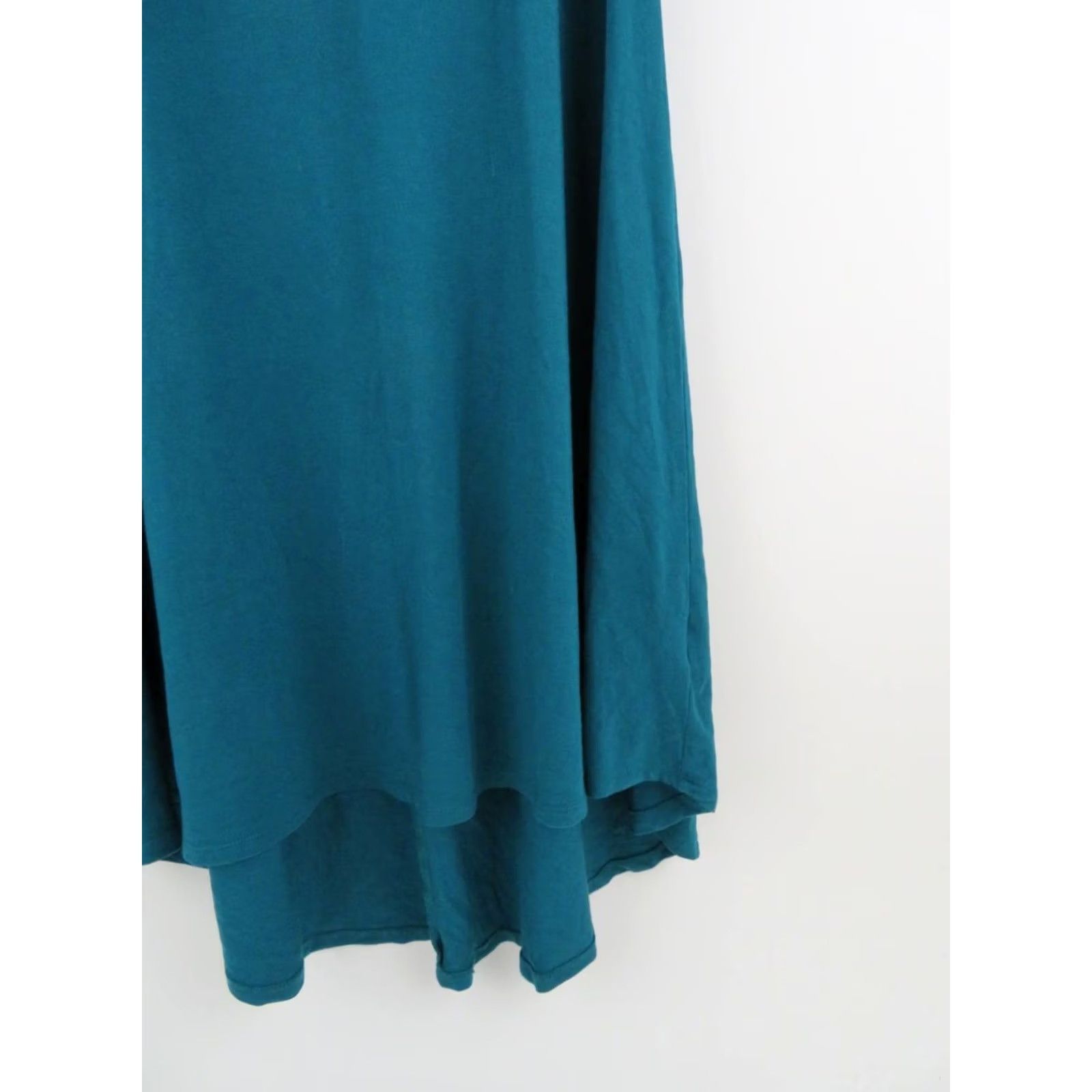 Vintage LuLaRoe Women's Carly Dress XXS Solid Green Red Stretch Swing High Low Size XXS / US 00 / IT 34 - 3 Thumbnail