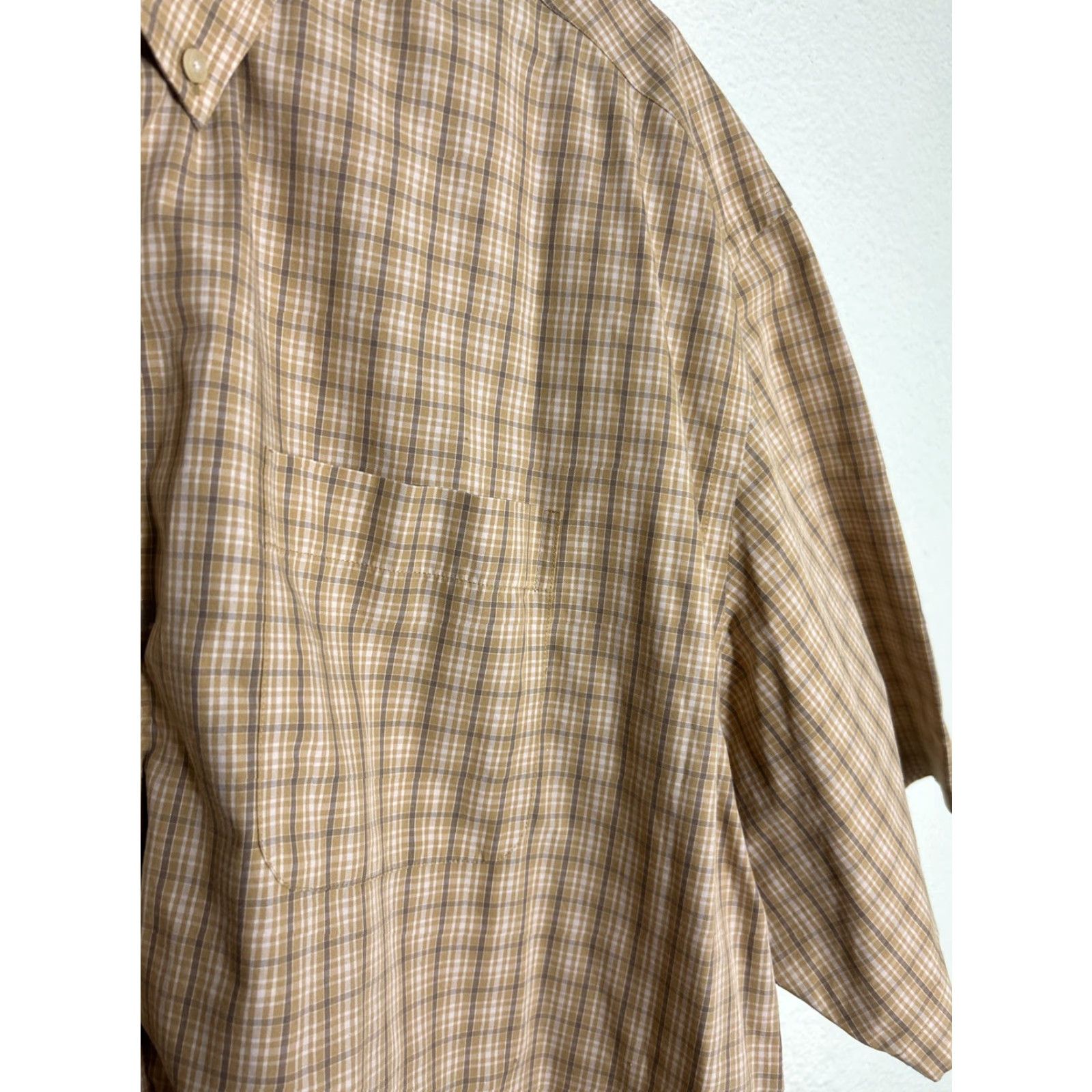 Eddie Bauer Eddie Bauer Shirt Men 3XL Plaid Short Sleeve 100% Cotton Work Casual Beige Size US XXL / EU 58 / 5 - 5 Thumbnail