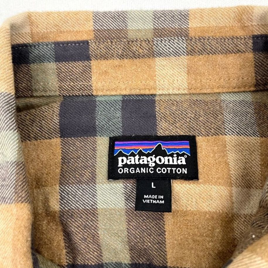 Patagonia Patagonia Fjord Flannel Shirt Mens L Brown Plaid Organic Cotton Button Up Hiking Size US L / EU 52-54 / 3 - 3 Thumbnail