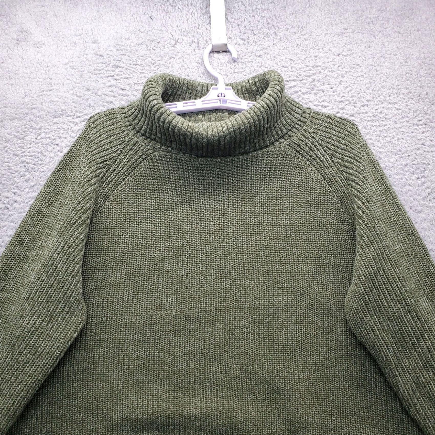 Coldwater Creek Coldwater Creek Sweater Womens 1X Green Tight Chunky Knit Long Sleeve Turtleneck Size XL / US 12-14 / IT 48-50 - 8 Thumbnail