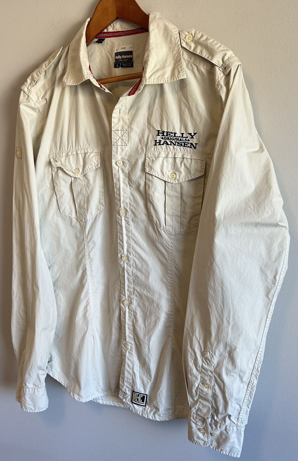 Helly Hansen Vintage 90s Helly Hansen Mens Beige Collared Button Shirt Size US XL / EU 56 / 4 - 3 Thumbnail