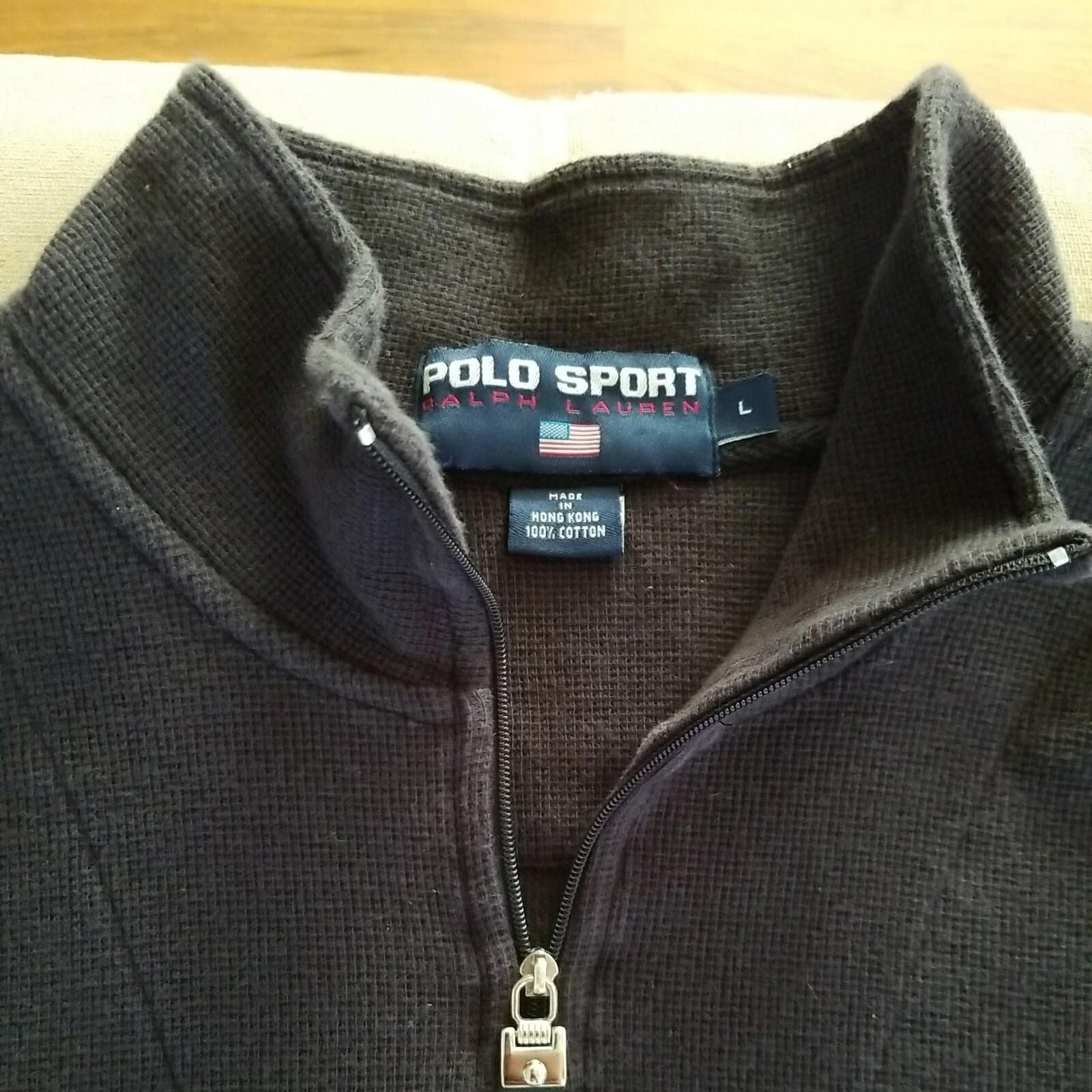 Polo Ralph Lauren Vintage Polo Sport “P” Ralph Lauren 1/4 Zip Pullover Sweater Size US L / EU 52-54 / 3 - 2 Thumbnail