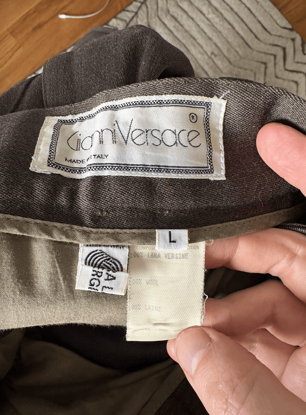 Versace Gianni Versace vintage 90s pleated trousers pants Size US 34 / EU 50 - 3 Thumbnail