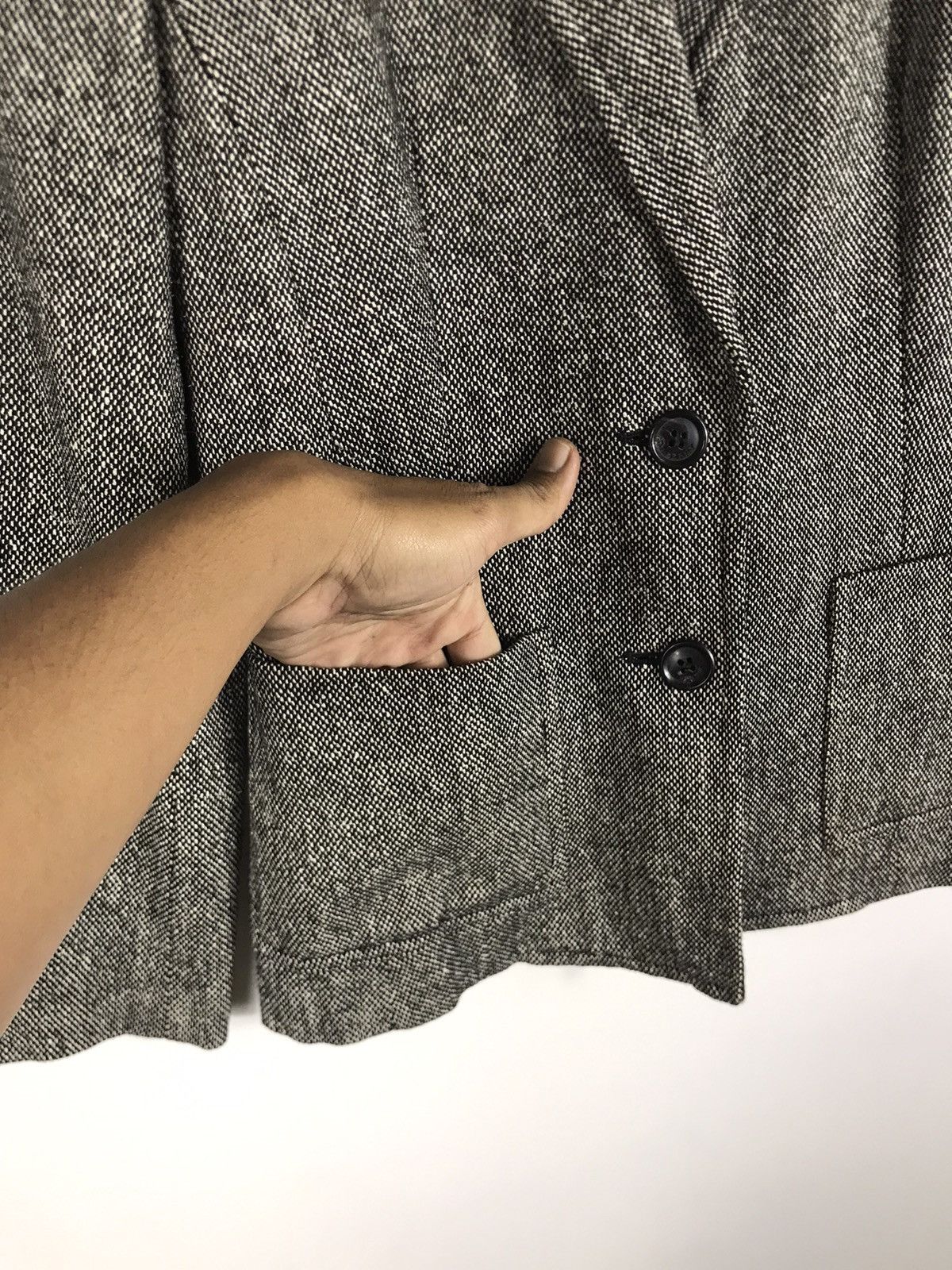 Burberry 🔥Burberry Wool Tweed Button Coat Jacket Size XS / US 0-2 / IT 36-38 - 6 Thumbnail