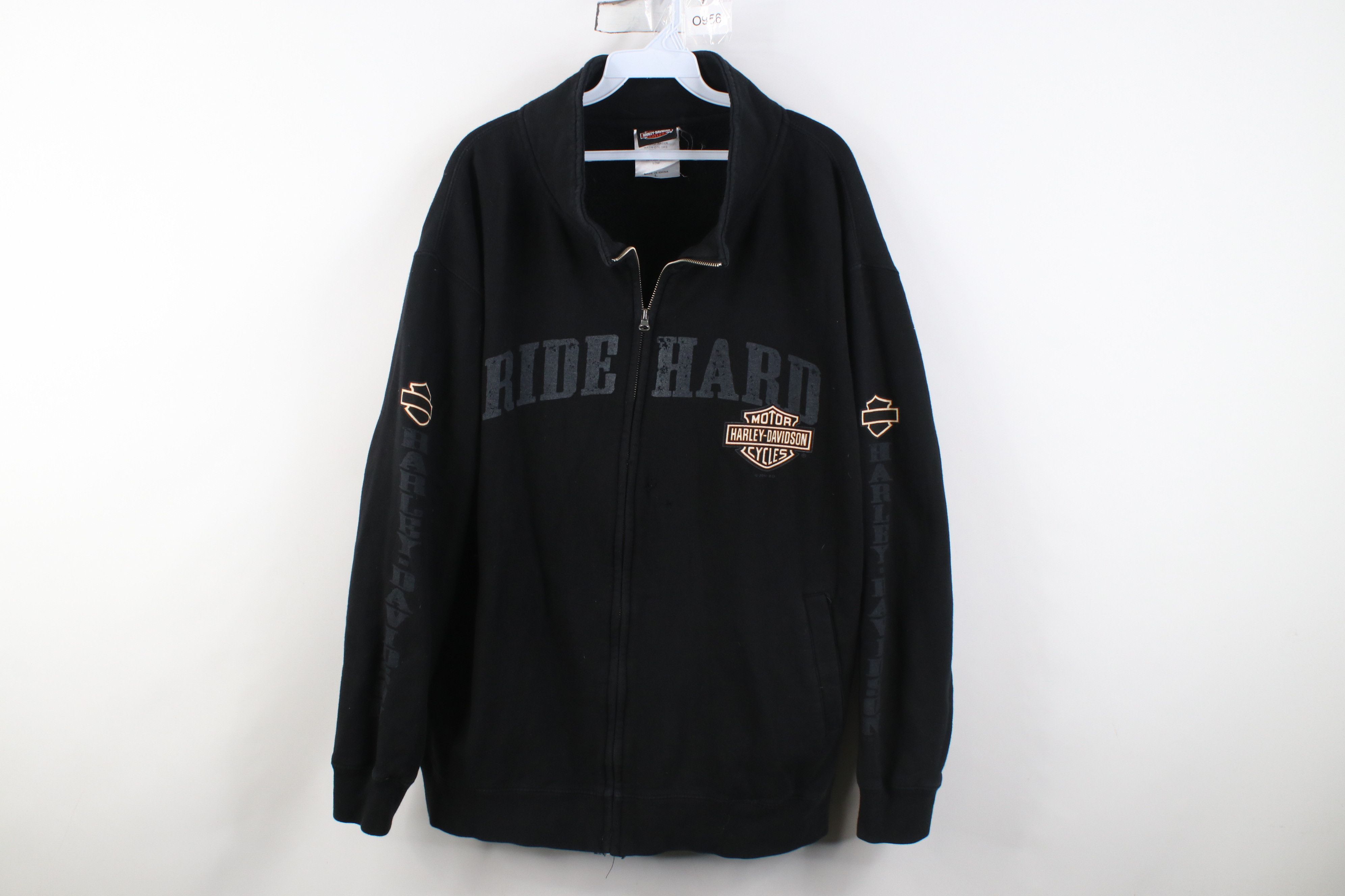 Harley Davidson Vintage Harley Davidson Ride Hard Full Zip Sweatshirt Jacket Size US L / EU 52-54 / 3 - 1 Thumbnail