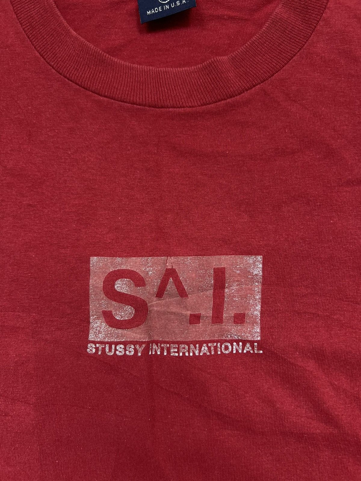 Stussy × Vintage 90's STUSSY INTERNATIONAL LOGO VERY RARE Y2K TEE MADE IN USA Size US XL / EU 56 / 4 - 3 Thumbnail