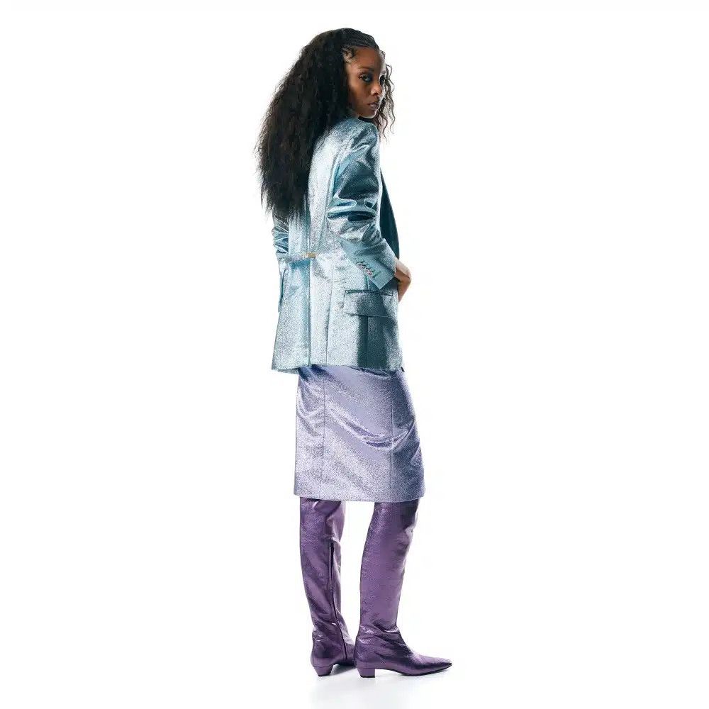 Tom Ford o1loc1c1124 GC5691 Iridescent Skirt in Light Violet Size 24" / US 00 / IT 34 - 3 Thumbnail
