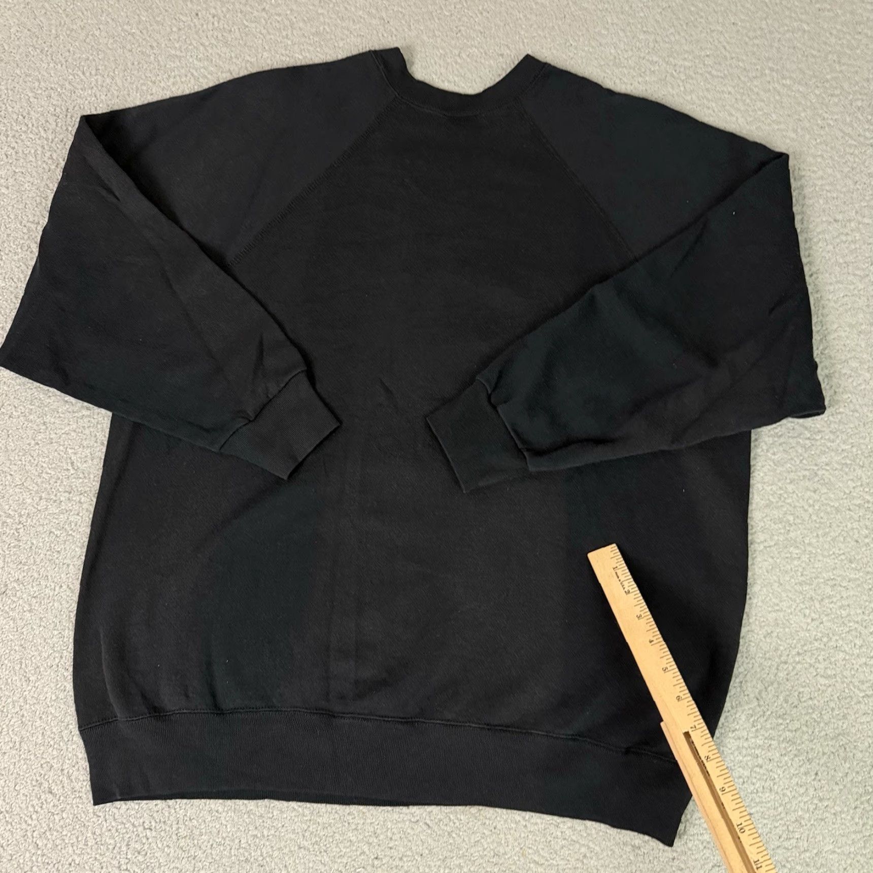 Tultex VINTAGE Tultex Sweatshirt Men's 2XL Black | Tultex Maximum Sweats Sweatshirt Crew Neck Pullover Vintage 90s Distressed Relaxed Fit Mens Size US XXL / EU 58 / 5 - 5 Thumbnail