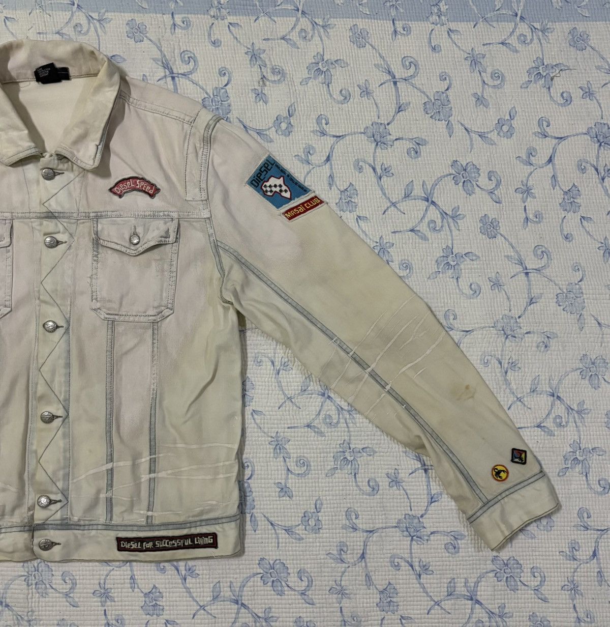 Diesel Diesel White Denim Type 3 Design Size US L / EU 52-54 / 3 - 3 Thumbnail