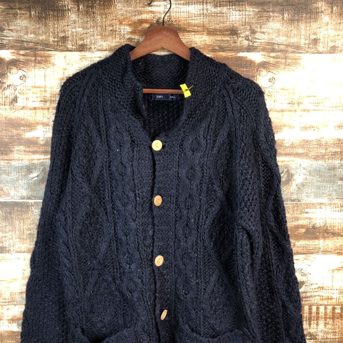 DL Ships Dark Blue Cardigan cable Knitwear #C600