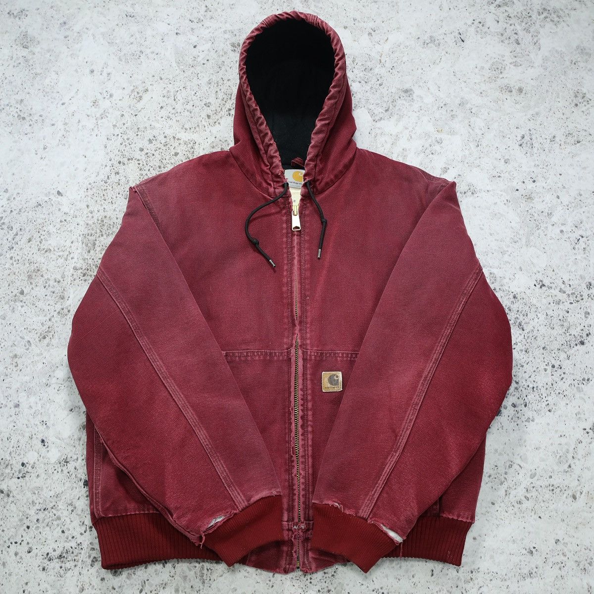 Vintage RARE Carhartt J130 CRI Crimson Faded Red Jacket
