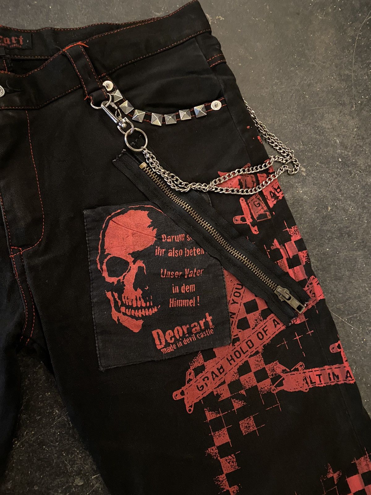 14th Addiction × If Six Was Nine × Le Grande Bleu (L.G.B.) Y2k Deorart Bondage punk ifsixwasnine lgb pants Size US 31 - 5 Thumbnail