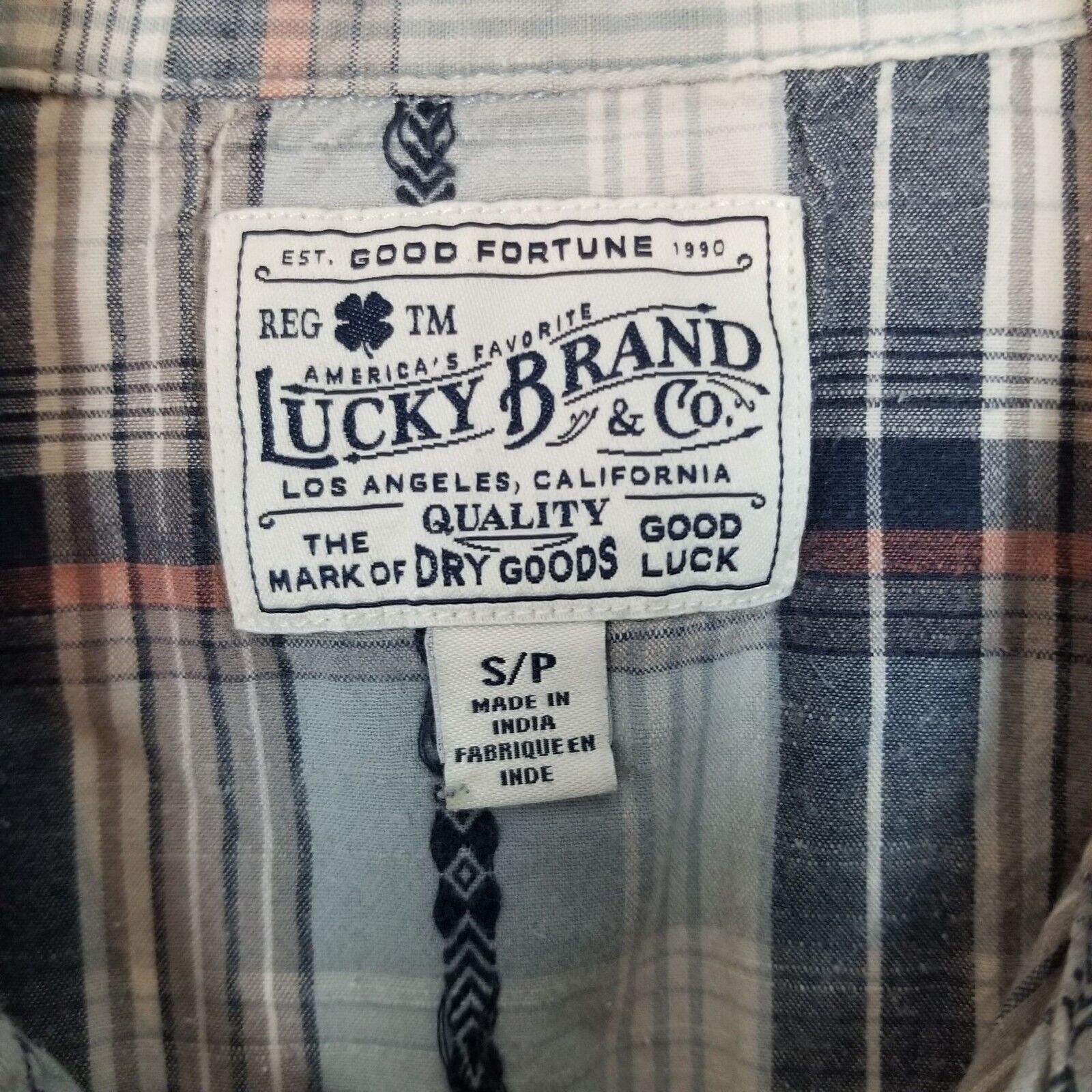 Lucky Brand Lucky Brand Mens Plaid Western Shirt Size S Cowboy Country Size US S / EU 44-46 / 1 - 5 Thumbnail
