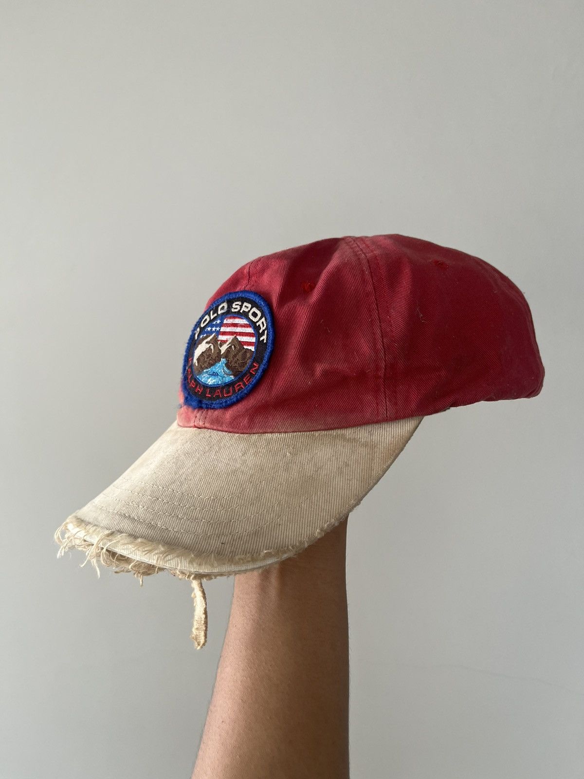 Polo Ralph Lauren POLO SPORT RALPH LAUREN DISTRESSED CAP HAT VINTAGE USA FLAG Size ONE SIZE - 4 Thumbnail