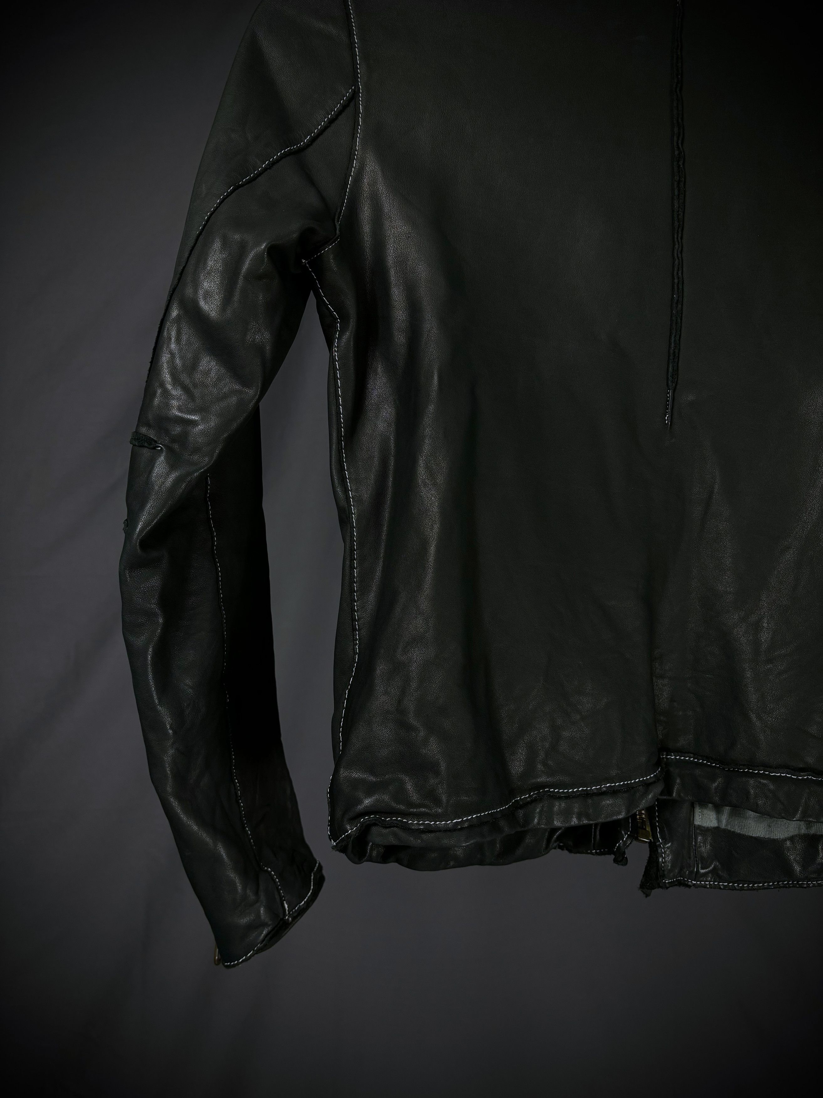 Japanese Brand Sisii Contrast Stitch Washable Leather Jacket Size XXS / US 00 / IT 34 - 8 Thumbnail