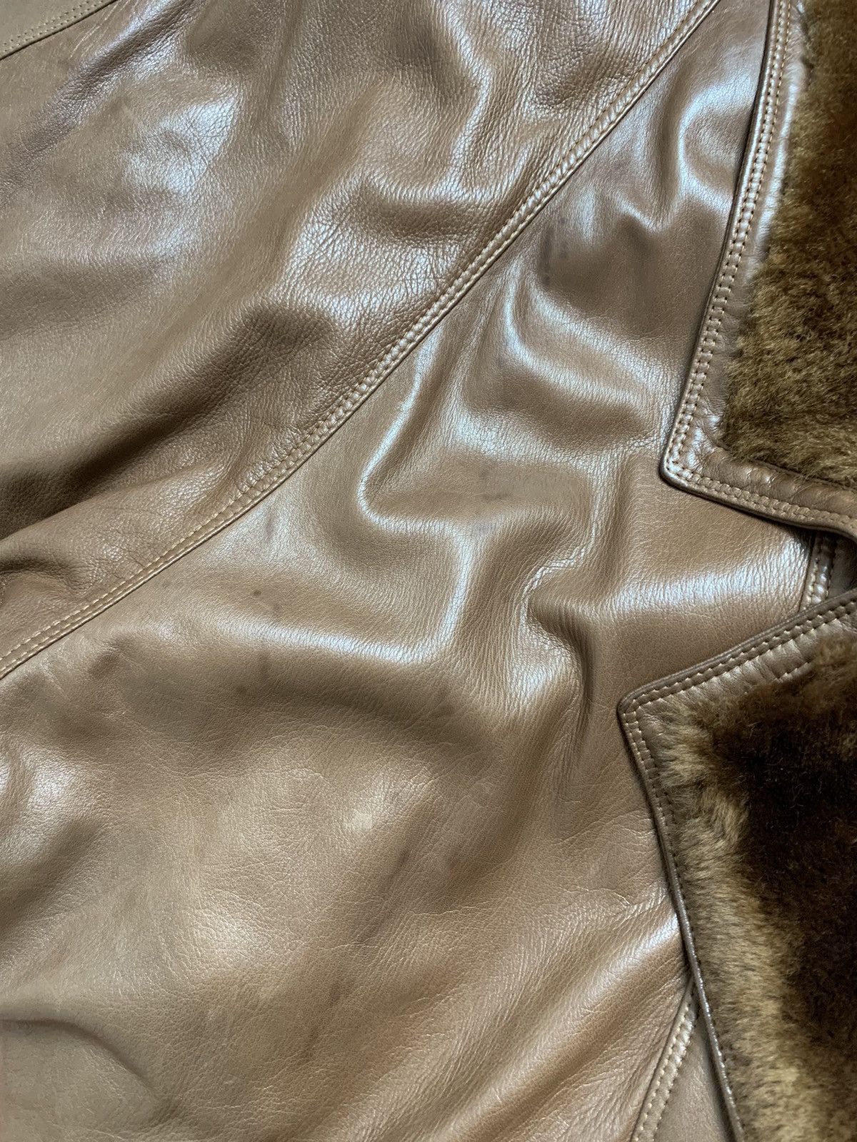 Versace Vintage Gianni Versace fur leather coat Size L / US 10 / IT 46 - 11 Thumbnail