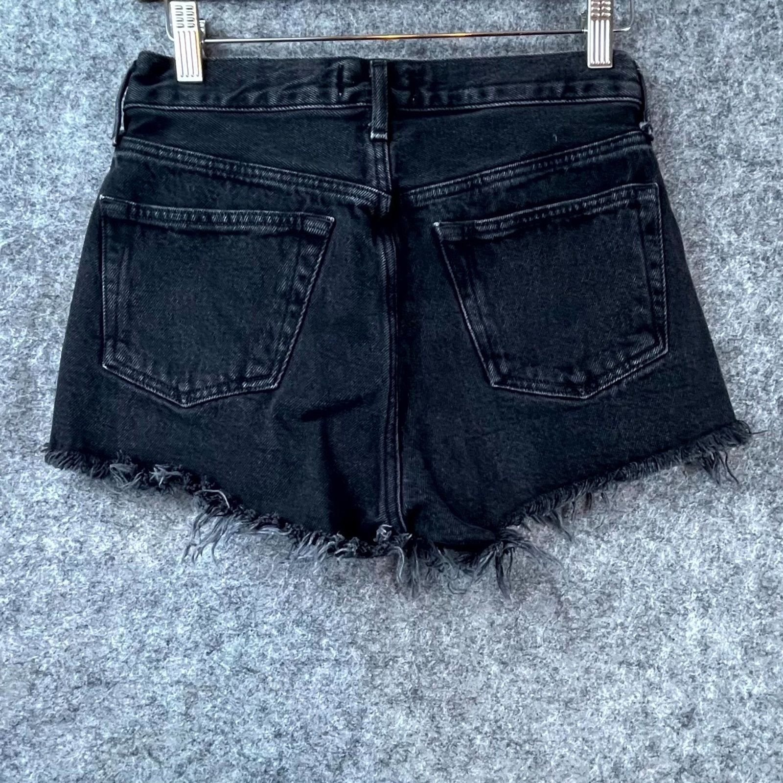 Agolde Agolde Cut Off Shorts Women 23 Black Frayed Hem Grunge 90s Size 25" / US 0 / IT 36 - 2 Thumbnail