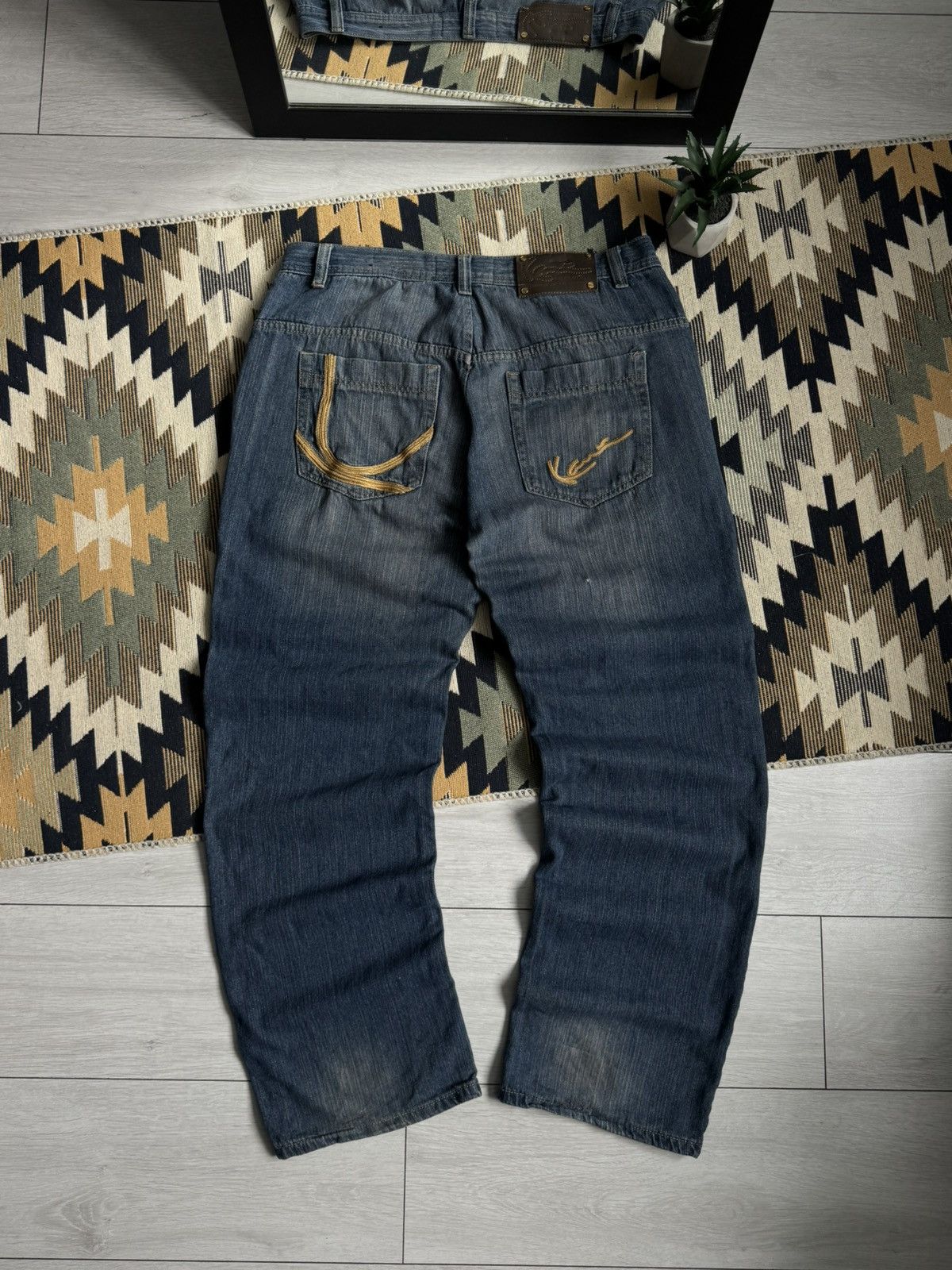 Karl Kani Vintage Y2K Karl Kani Baggy Distressed Denim Pants Size US 38 / EU 54 - 1 Thumbnail