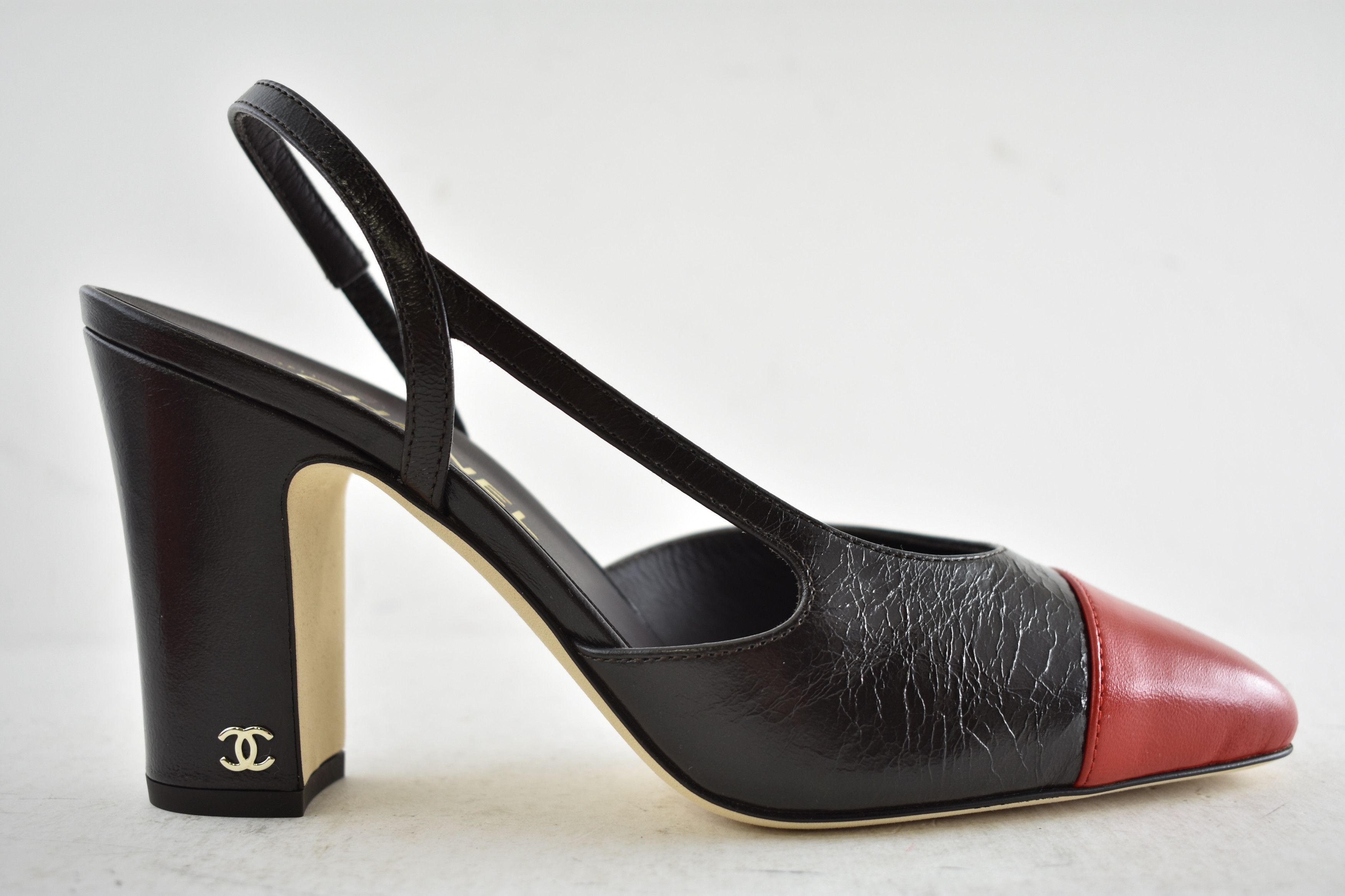 Chanel 26S Blazy Red CC Coco Sling Slingback Block Heel Pump 41c Size US 11 / IT 41 - 2 Thumbnail