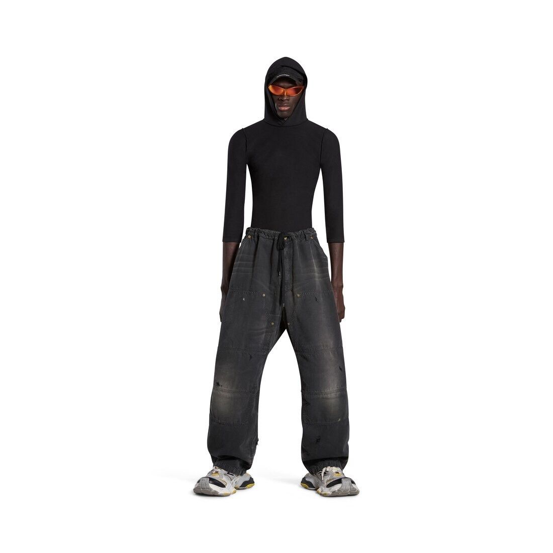 Balenciaga o1in1g0625 Double Knee Trouser in Black Size US 30 / EU 46 - 2 Thumbnail