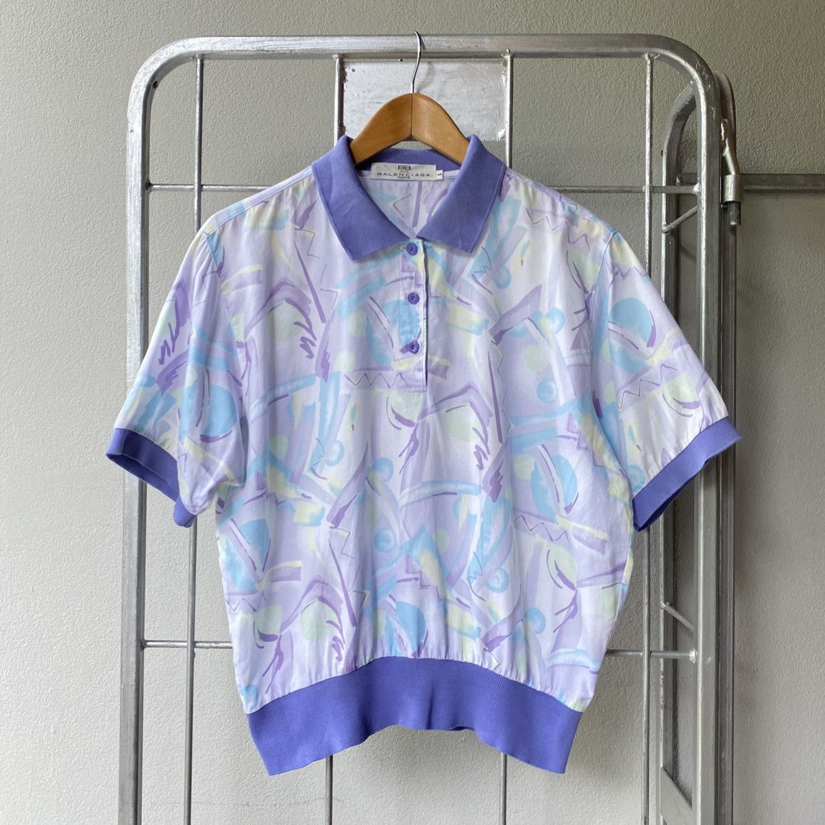 Balenciaga Balenciaga Vintage Pastel Polo Shirt Size M / US 6-8 / IT 42-44 - 1 Thumbnail