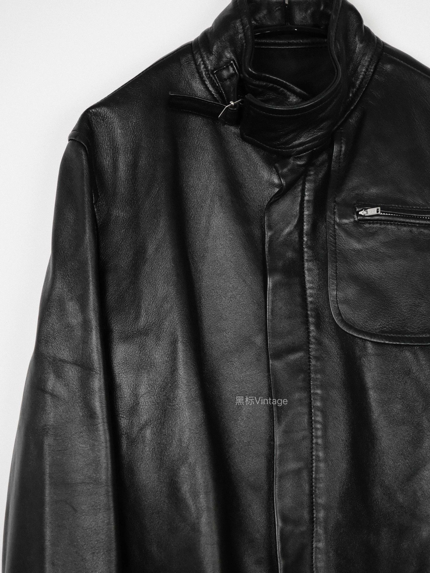 Yohji Yamamoto Yohji Noir 04AW Vintage Collar Zip Biker Jacket Women's Size US M / EU 48-50 / 2 - 5 Thumbnail