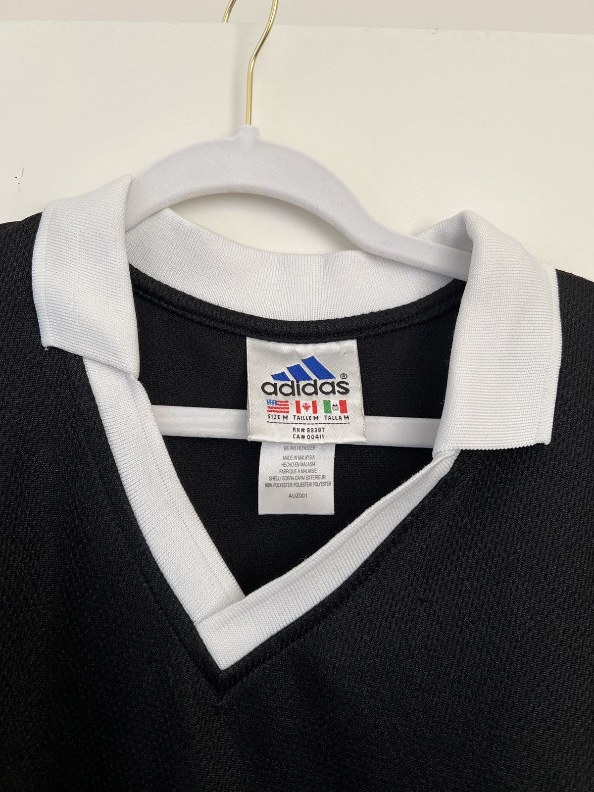 Adidas Black Vintage Adidas Jersey Size US M / EU 48-50 / 2 - 2 Thumbnail