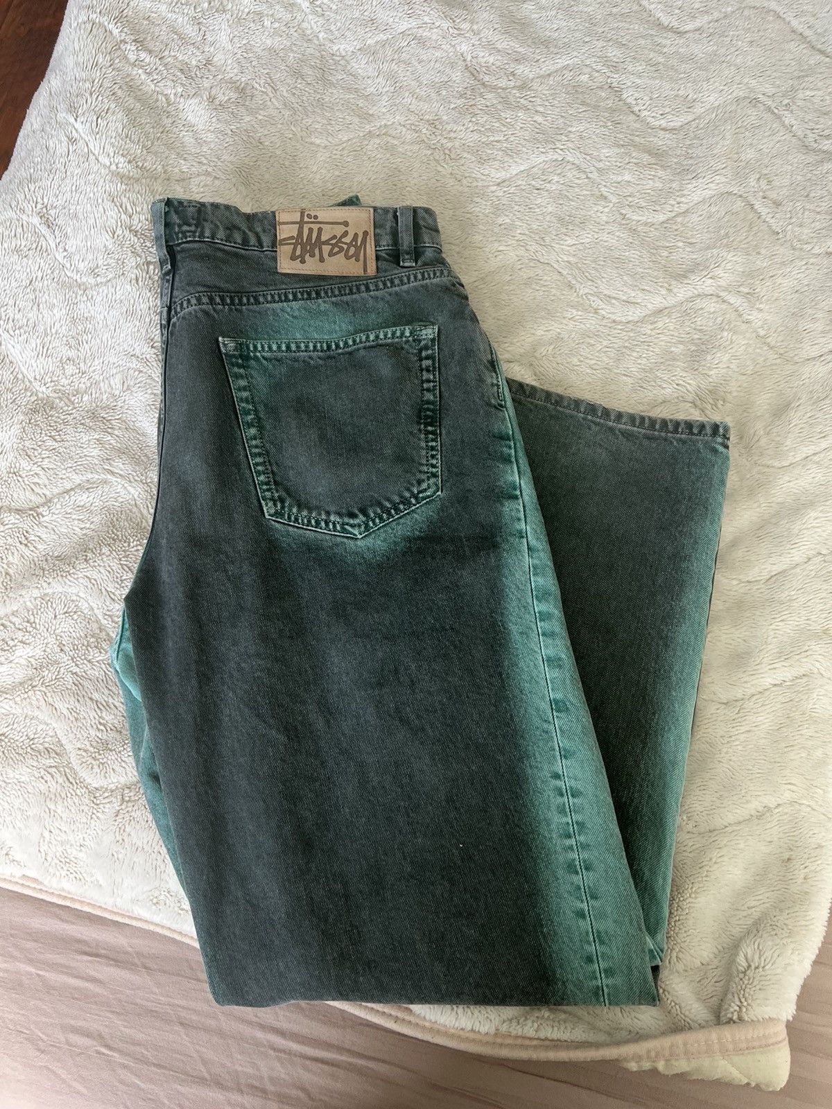Stussy SS23 Stussy Spray Dye Big Ol' Jeans - Faded Blue