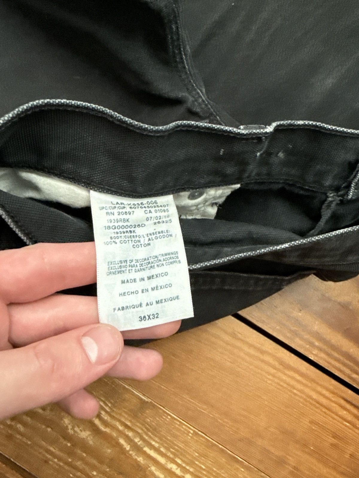 Dickies Vintage 90s Dickies Faded Black Carpenter Work Pants Size US 36 / EU 52 - 3 Thumbnail