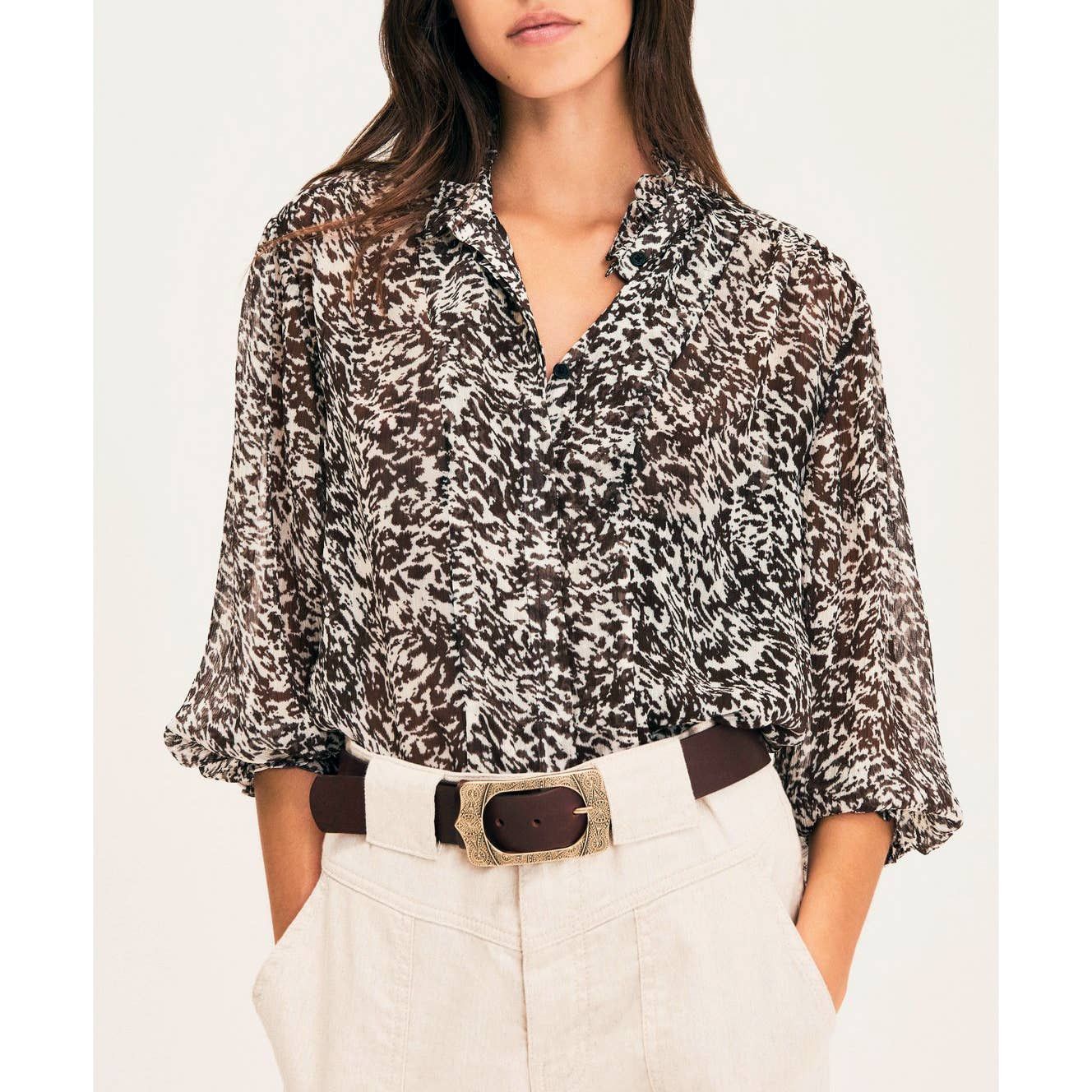 image of Ba Sh Elia Shirt in Noir, Women's (Size Medium)