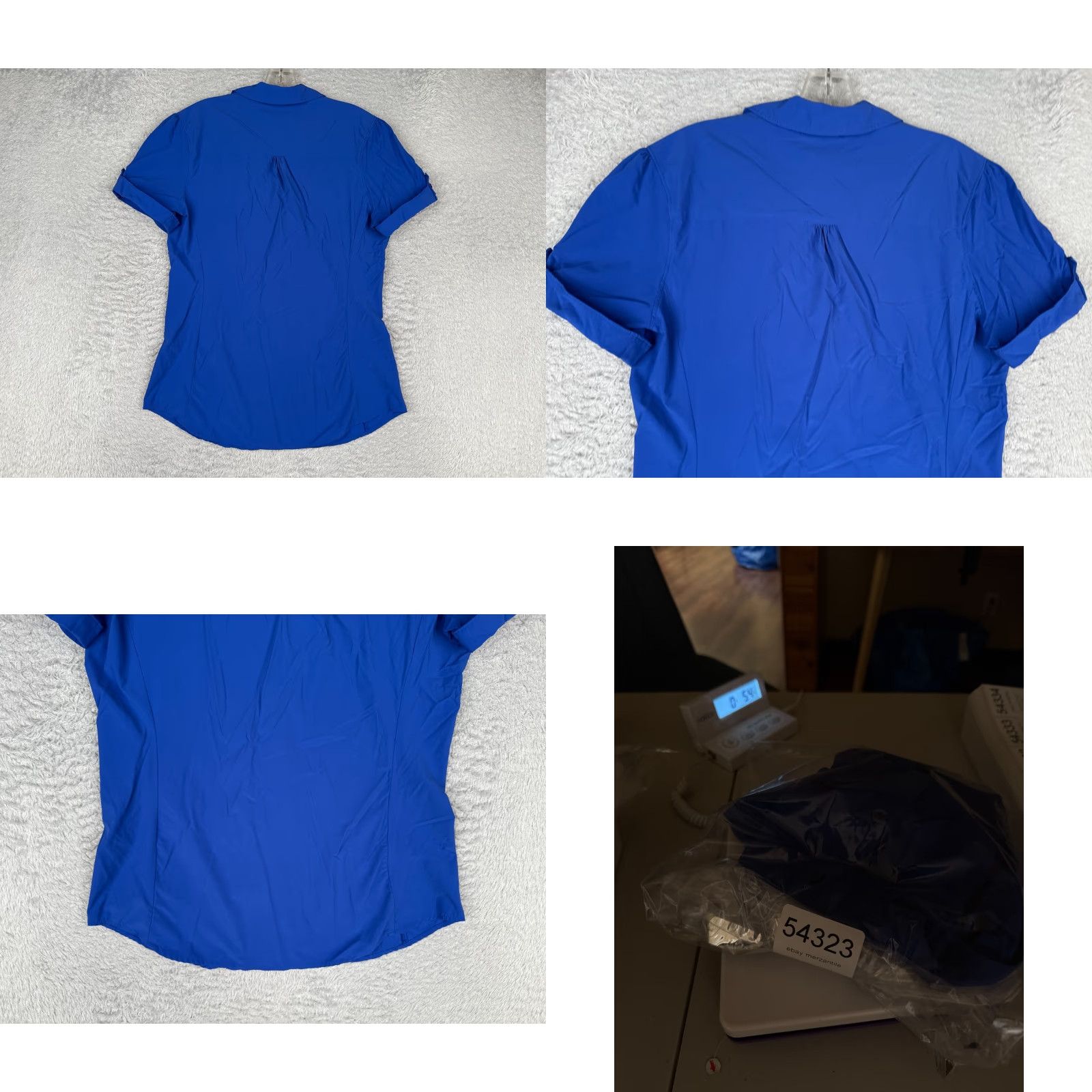 Vintage REI Shirt Women Medium Blue Button Up Short Sleeve Pocket Nylon Blend Fish Hike Size M / US 6-8 / IT 42-44 - 9 Thumbnail