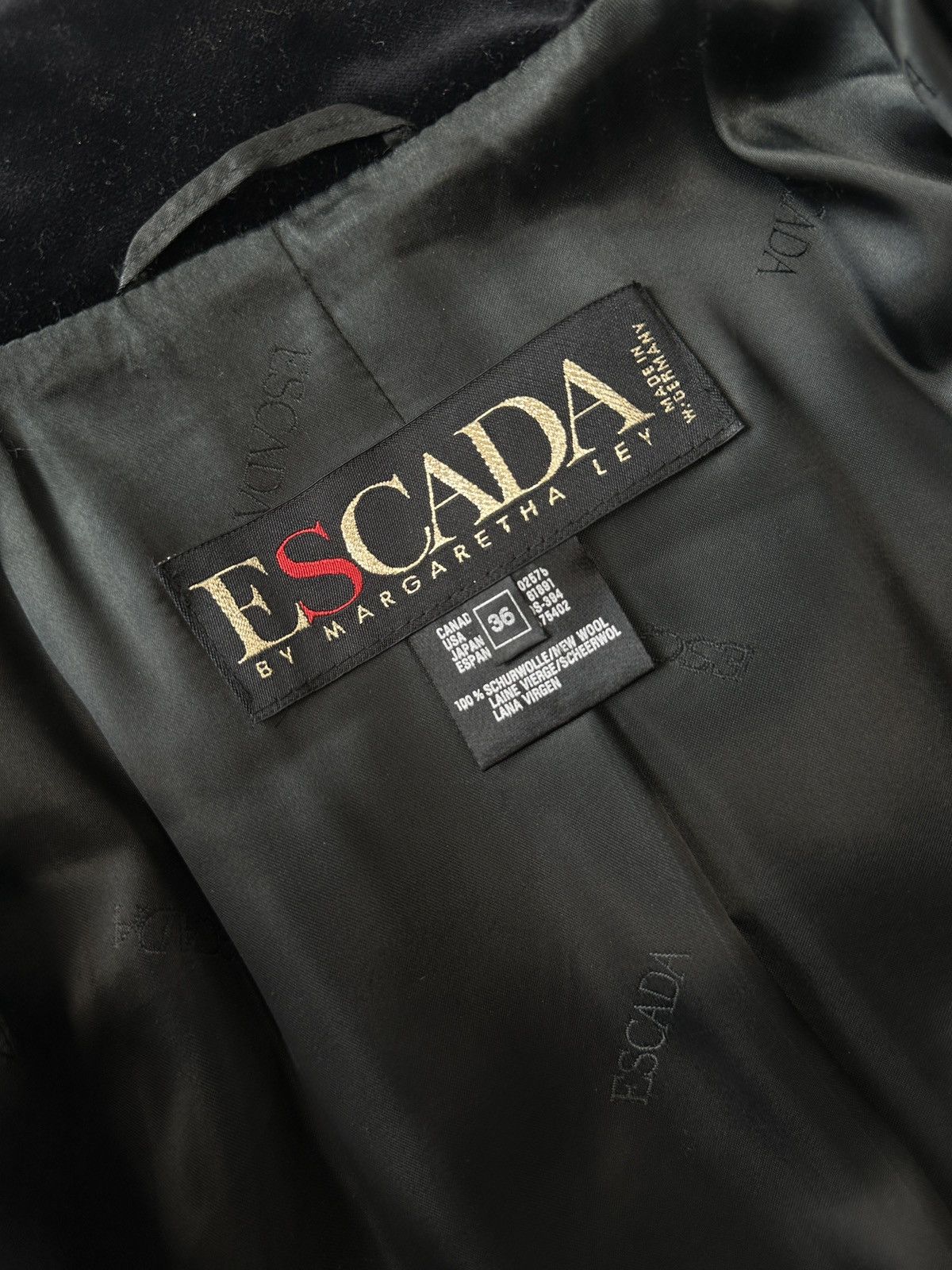 Escada Vintage ESCADA Margaretha Ley Floral Wool Blazer Jacket Size XS / US 0-2 / IT 36-38 - 9 Thumbnail