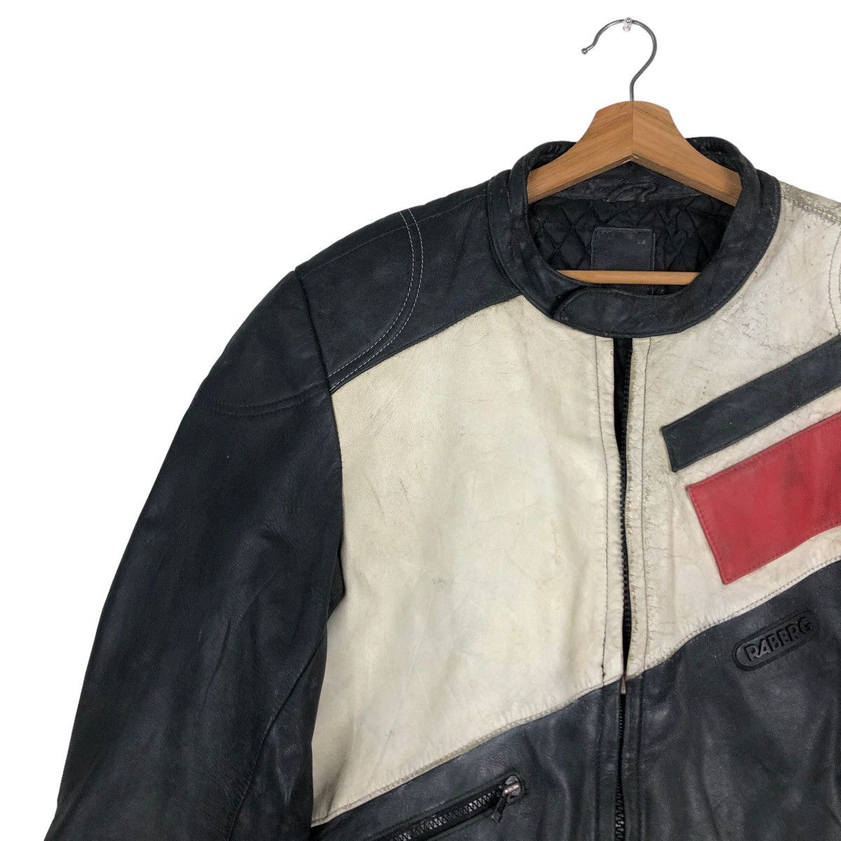 Hein Gericke 🔥Vintage Biker Racing Real Leather Jacket Raberg Japan Size US M / EU 48-50 / 2 - 7 Thumbnail