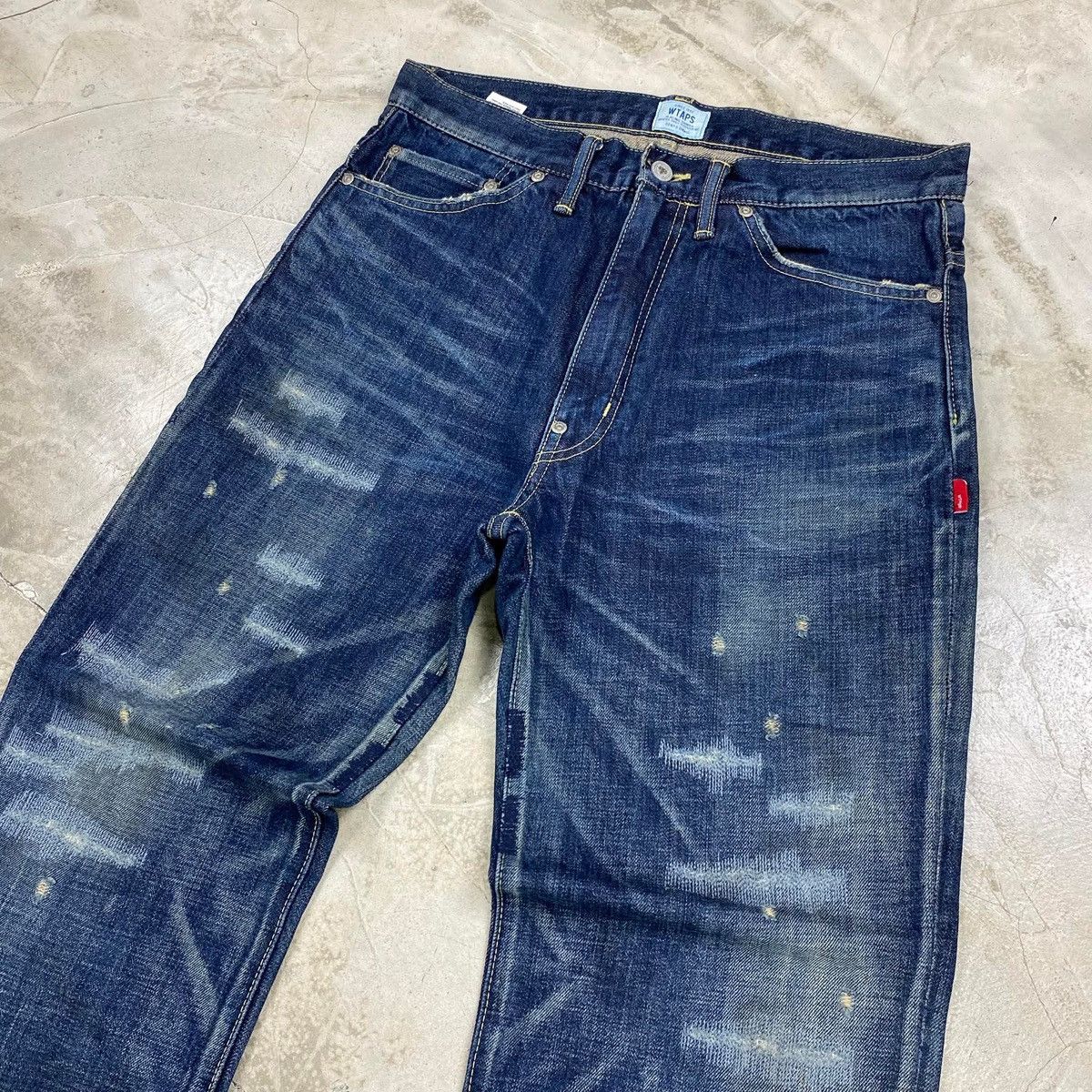 Wtaps SS2013 Look Book ‘PHILOSOPHY’ Blues Trash Denim Pants Size US 32 / EU 48 - 3 Thumbnail