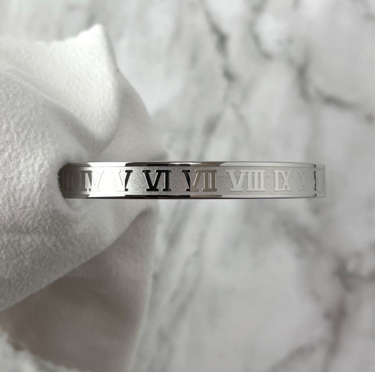 Jewelry Men's Roman Numeral Silver Tone Bracelet Size ONE SIZE - 3 Thumbnail