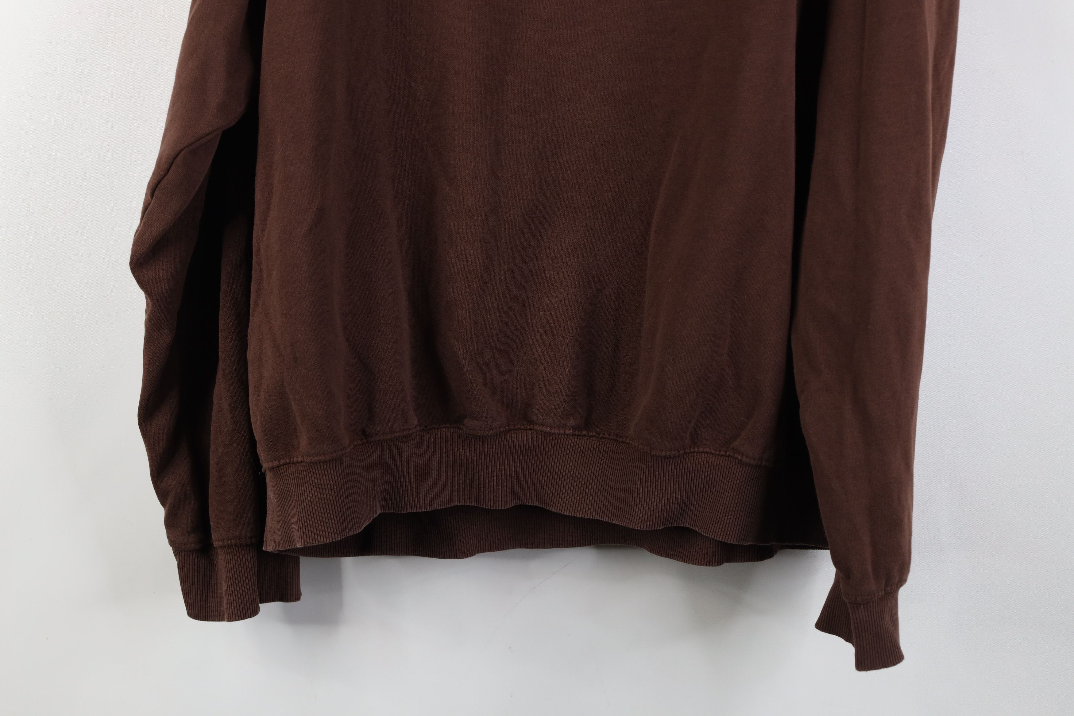 Vintage Vintage 90s Y2K Streetwear Blank Crewneck Sweatshirt Brown Size 3XL / US 20-22 - 13 Thumbnail