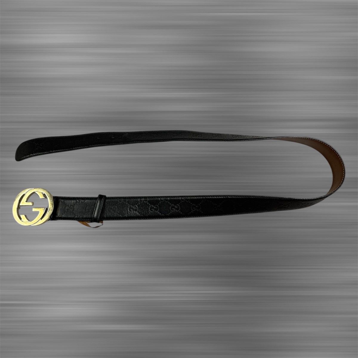 Gucci Gucci Monogram Leather ‘Black’ Belt Size 34 - 2 Thumbnail