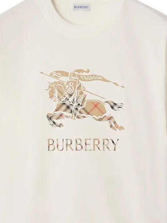 Burberry os11x0526 Seth EKD Crewneck T-Shirt in Chalk Size US L / EU 52-54 / 3 - 2 Thumbnail