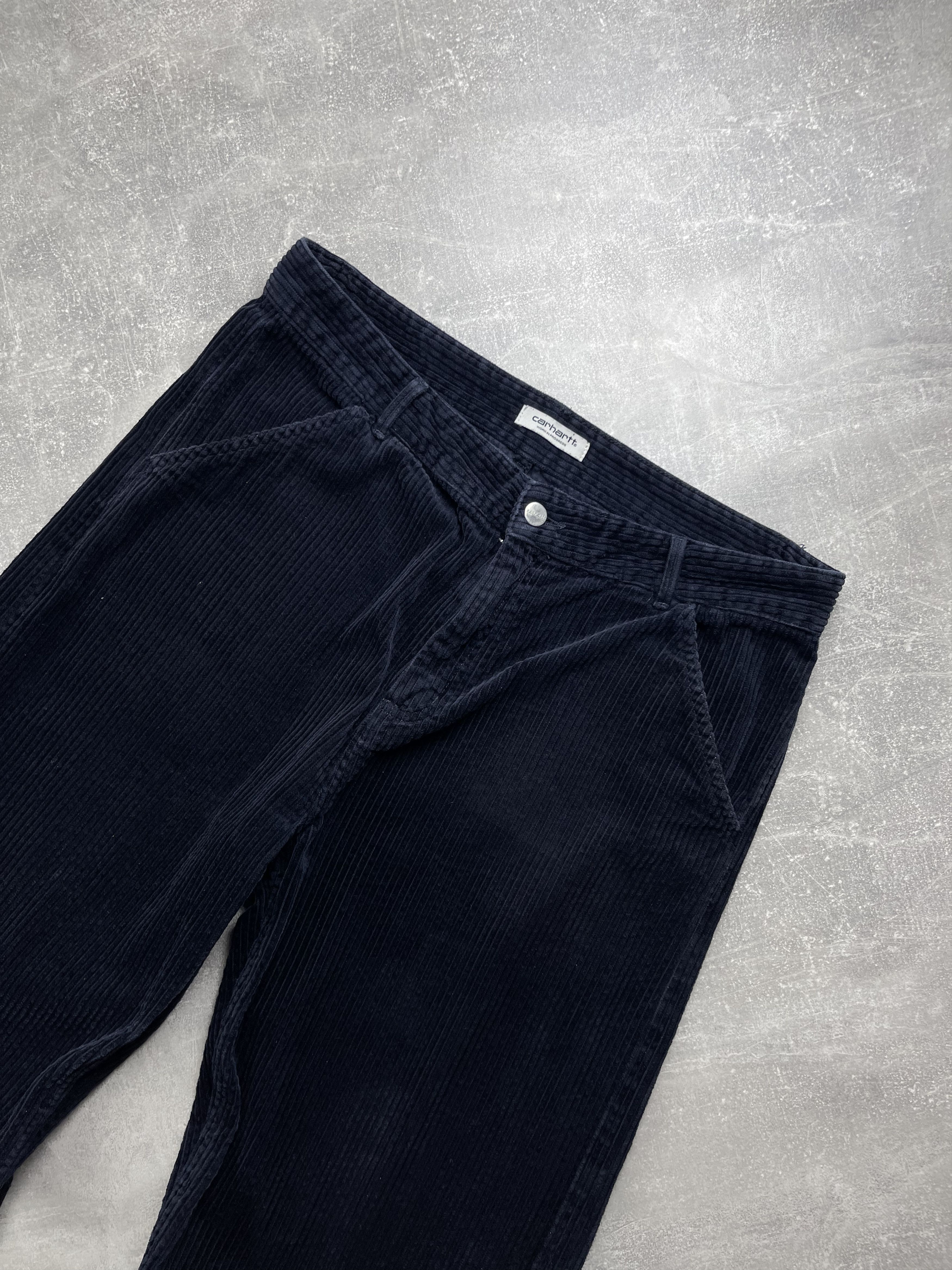 Carhartt Wip Carhartt WIP corduroy wide W simple pant pants navy blue Size US 32 / EU 48 - 8 Thumbnail