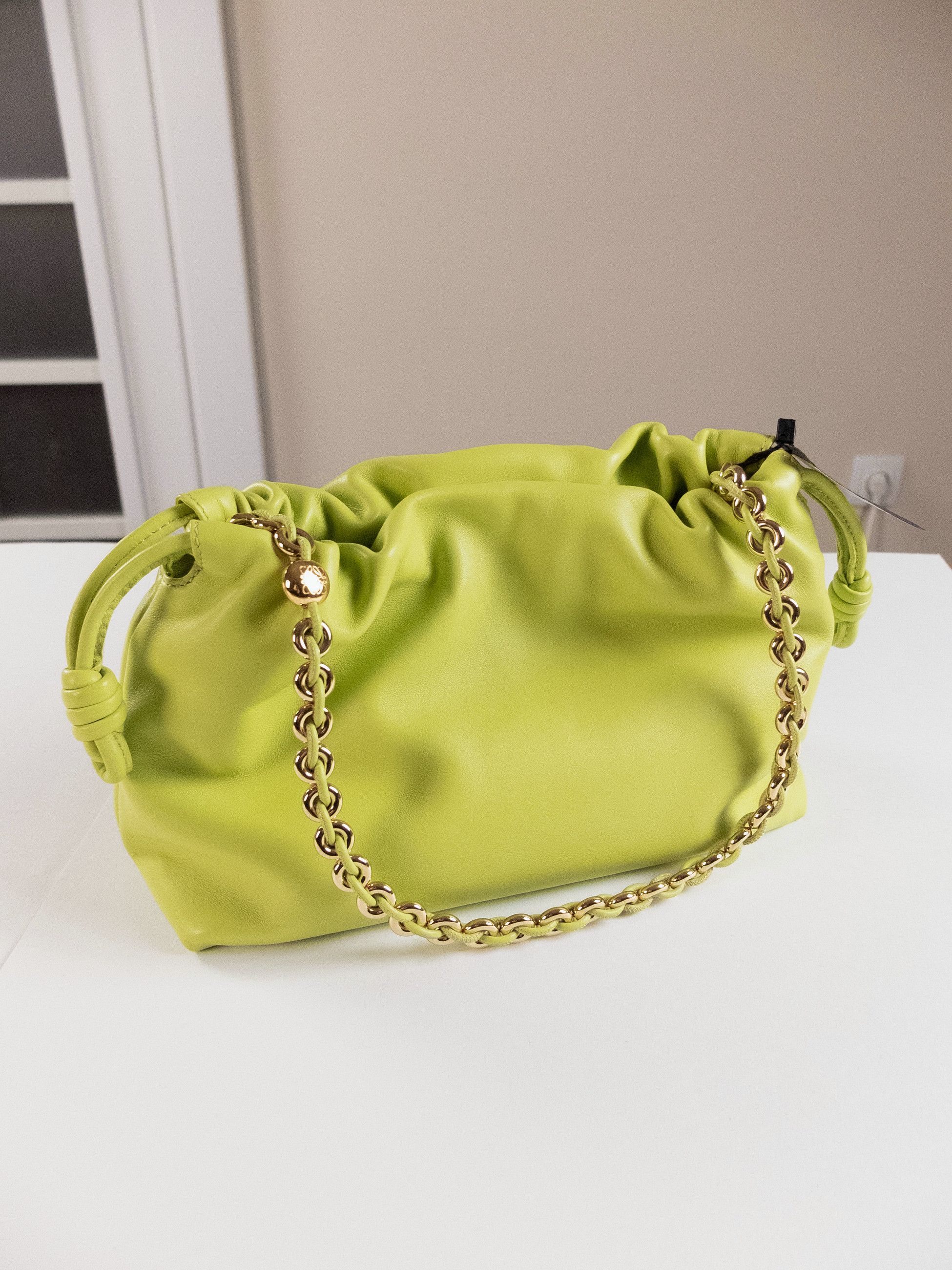 Loewe LOEWE Flamenco anise green leather shoulder bag authentic Size ONE SIZE - 13 Thumbnail