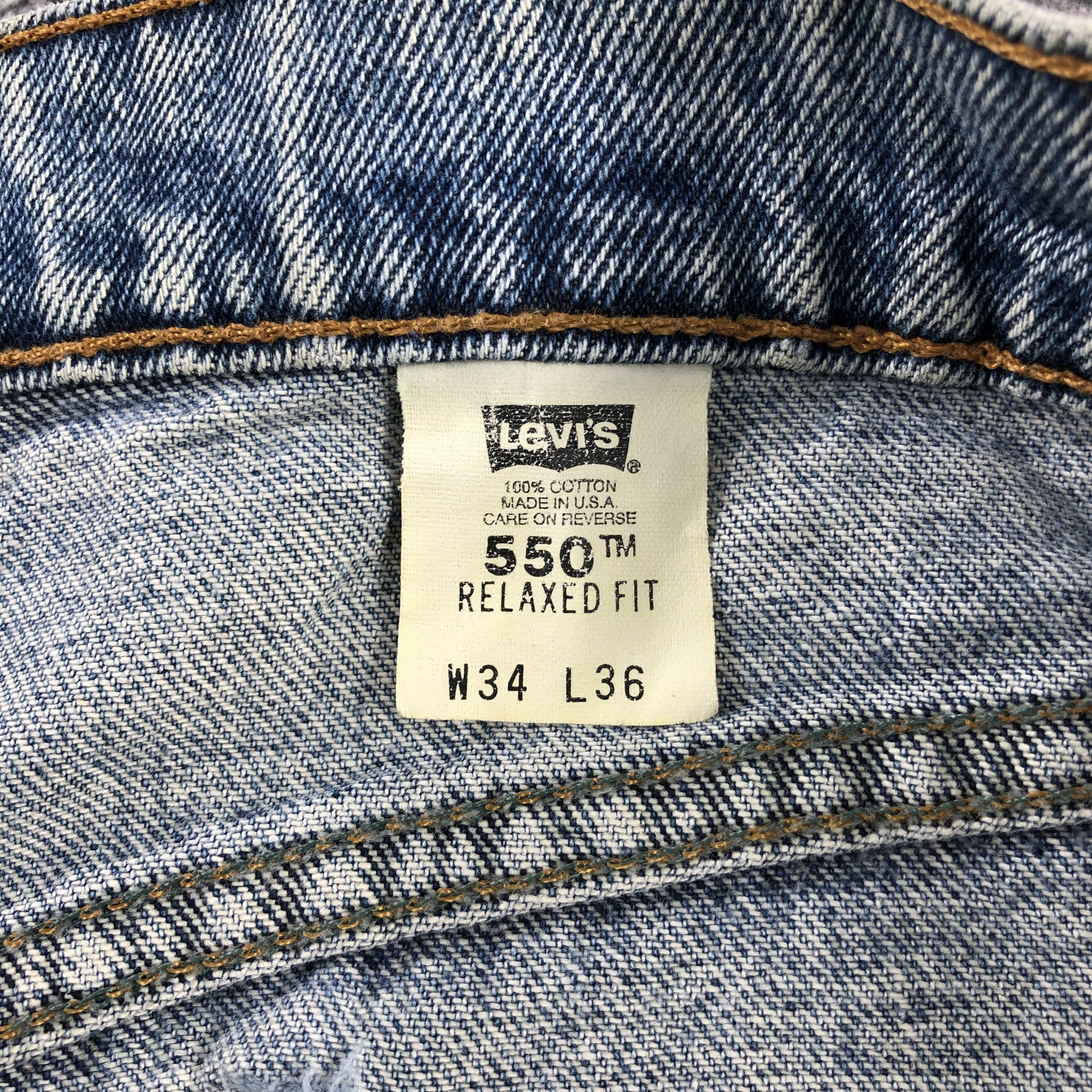 Levi's Vintage 90s Levis 550 Jeans Rusty Wash Denim KJ1089 Size US 32 / EU 48 - 15 Thumbnail