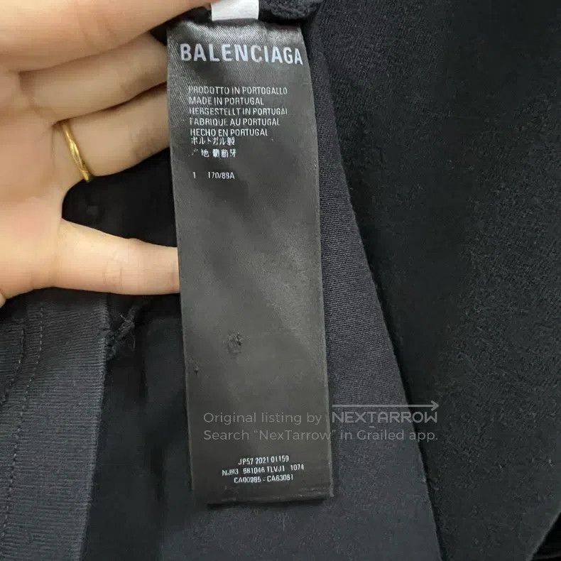 Balenciaga Balenciaga Black Distressed Letter Logo Long Sleeve Size US S / EU 44-46 / 1 - 3 Thumbnail
