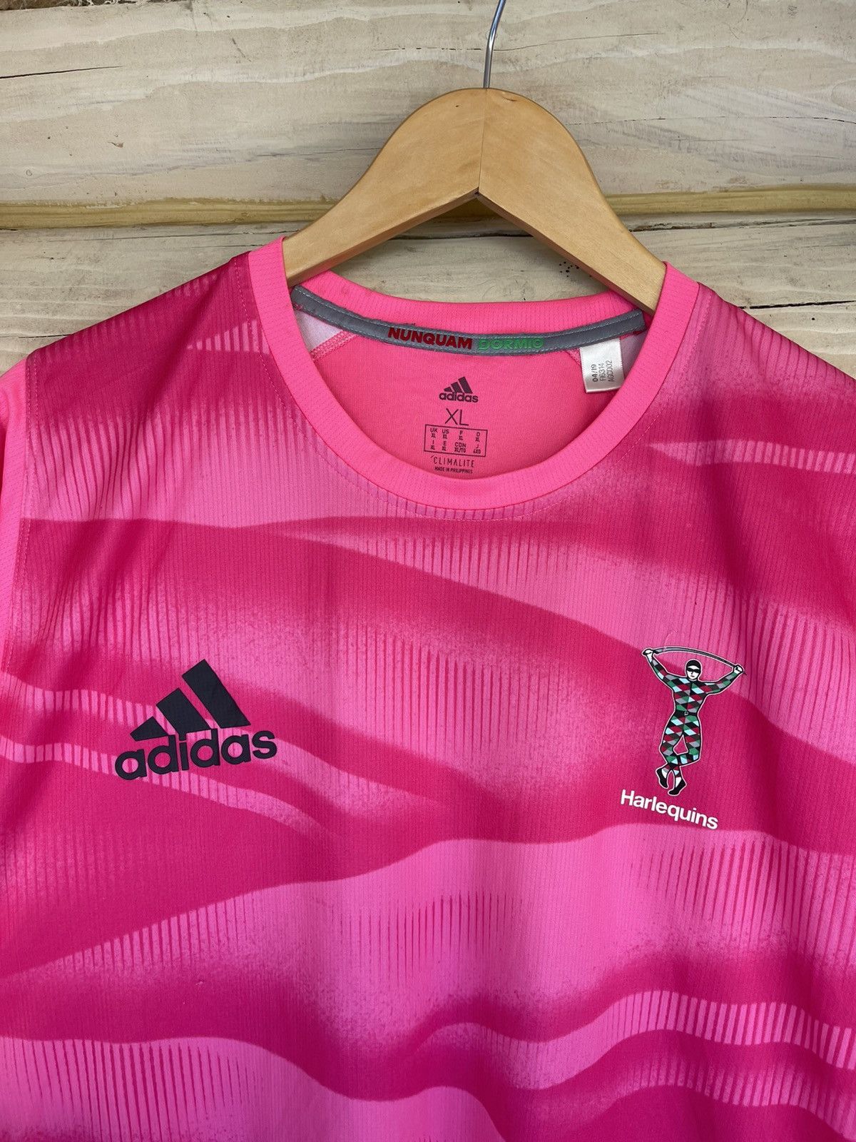 Adidas 2019 Adidas Harlequins pink rugby’s jersey Size US XL / EU 56 / 4 - 4 Thumbnail